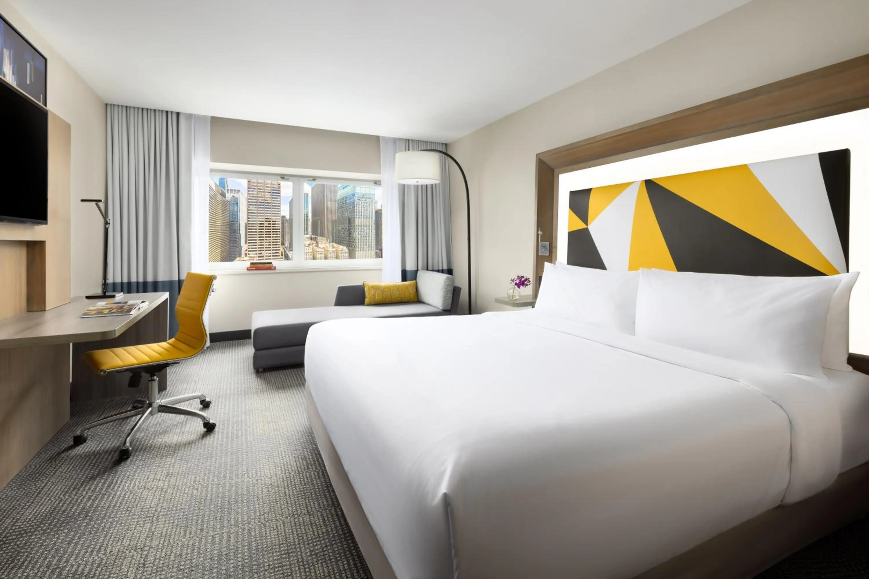 Bedroom, Bed in M Social Hotel Times Square New York