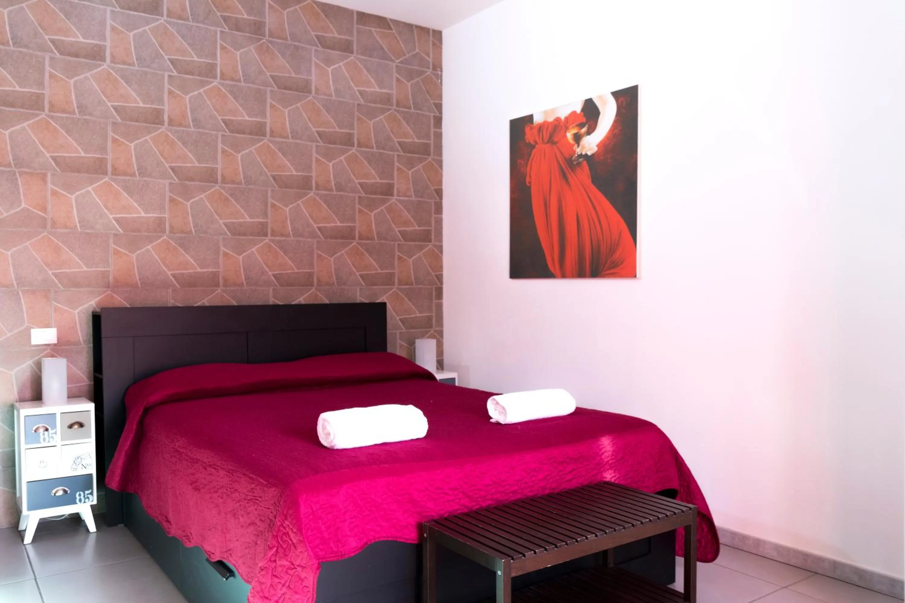 Bed in Megaride Santa Lucia