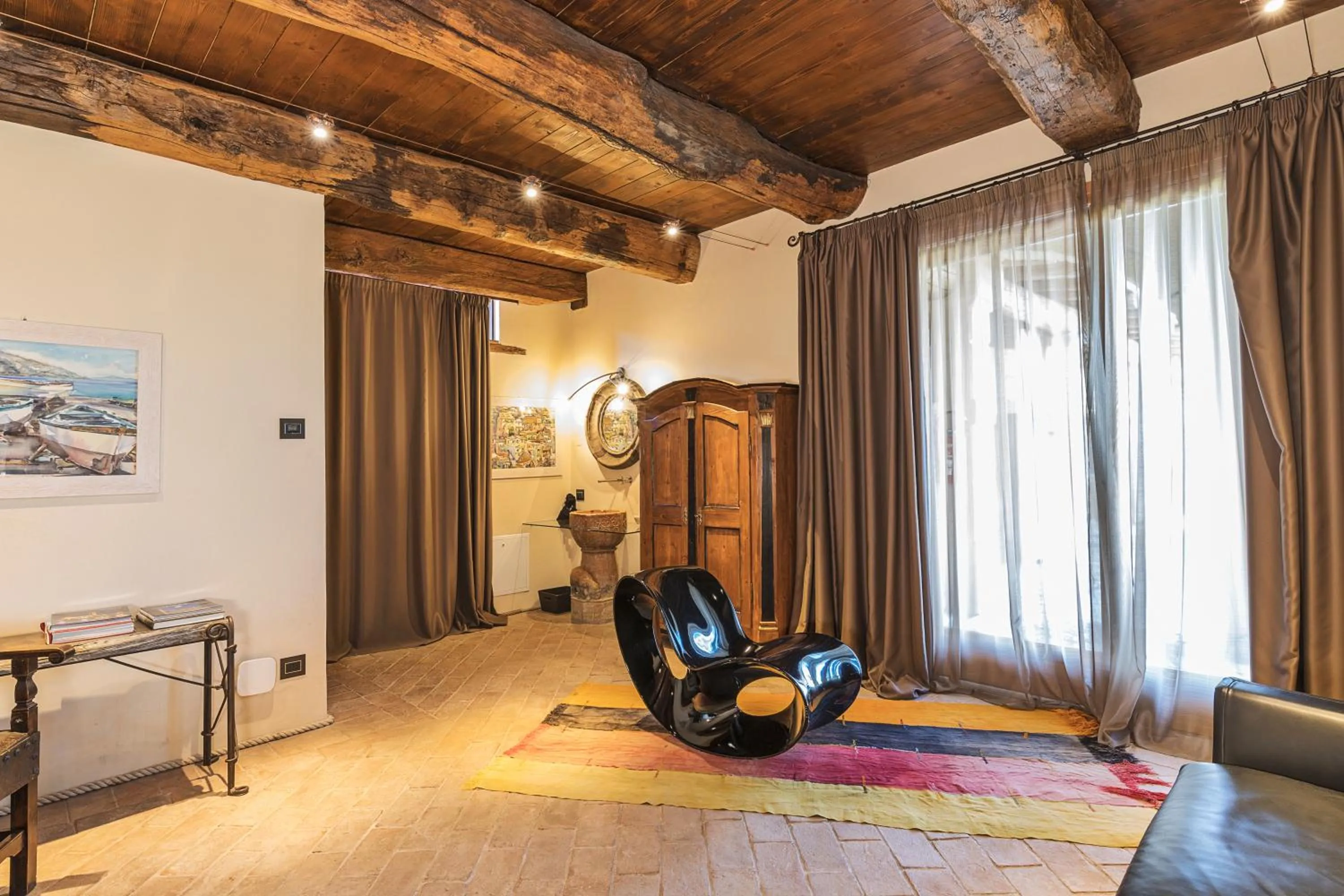 Seating area in Tenuta Le Cave