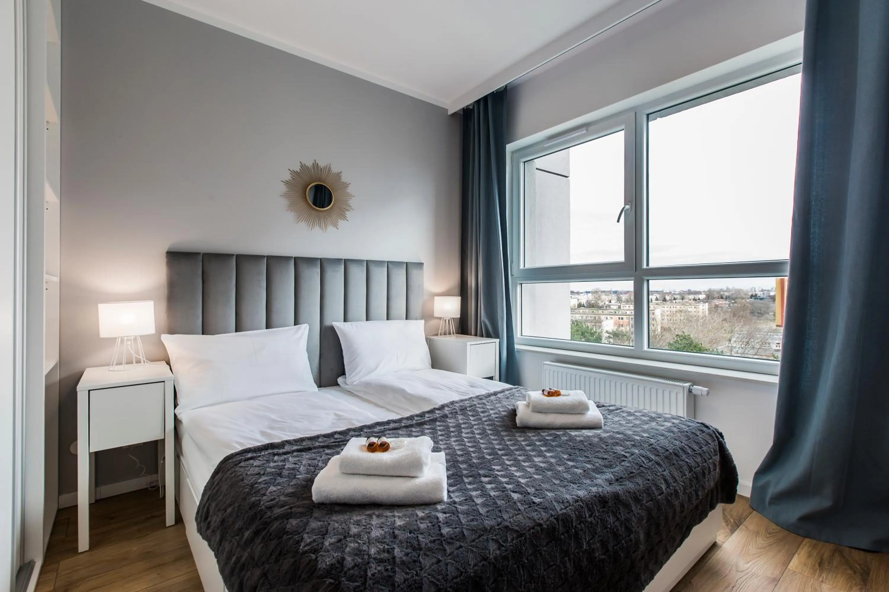 Bedroom, Bed in Symphony Baltica Towers Apartamenty