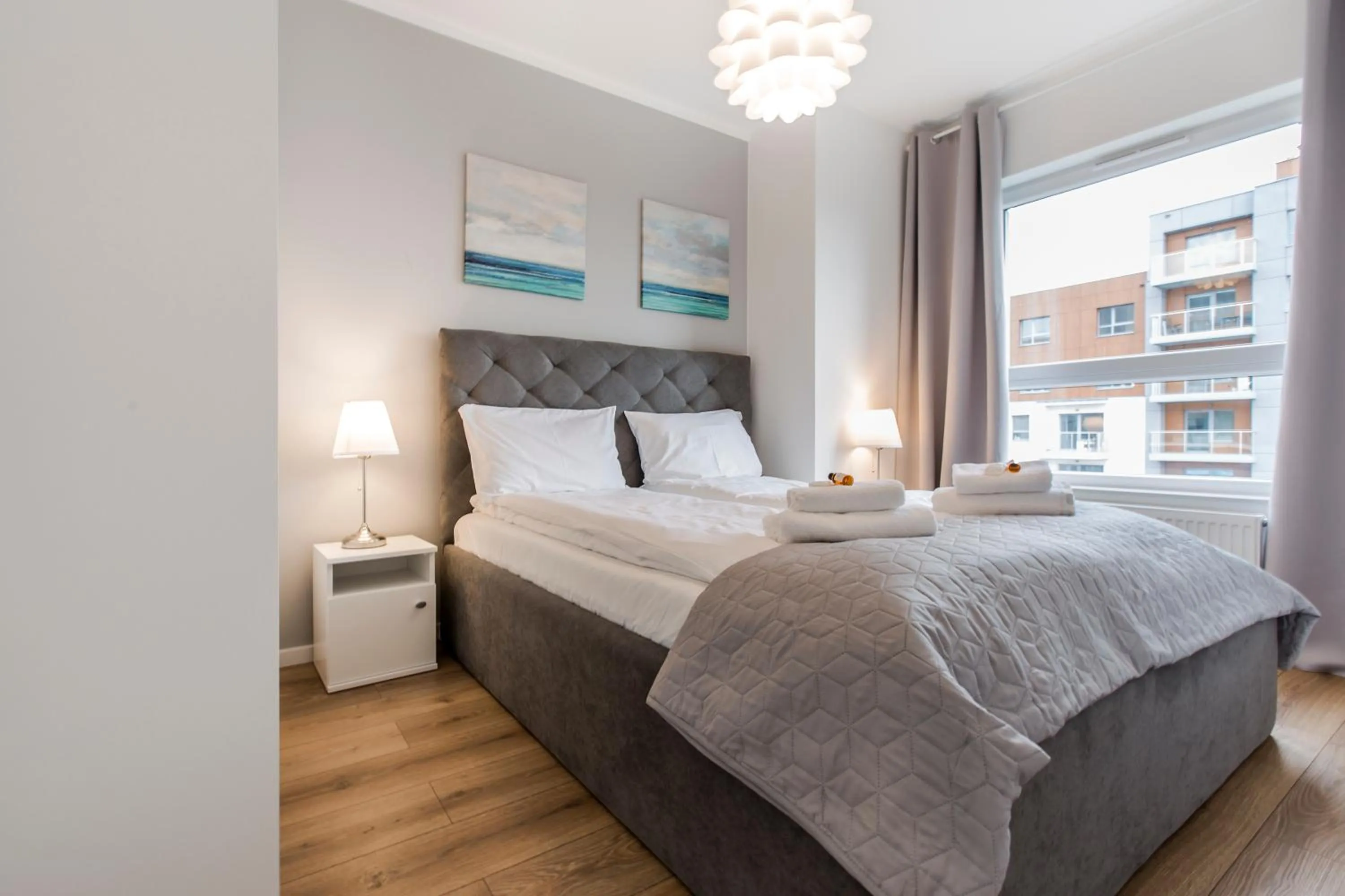 Bedroom, Bed in Symphony Baltica Towers Apartamenty