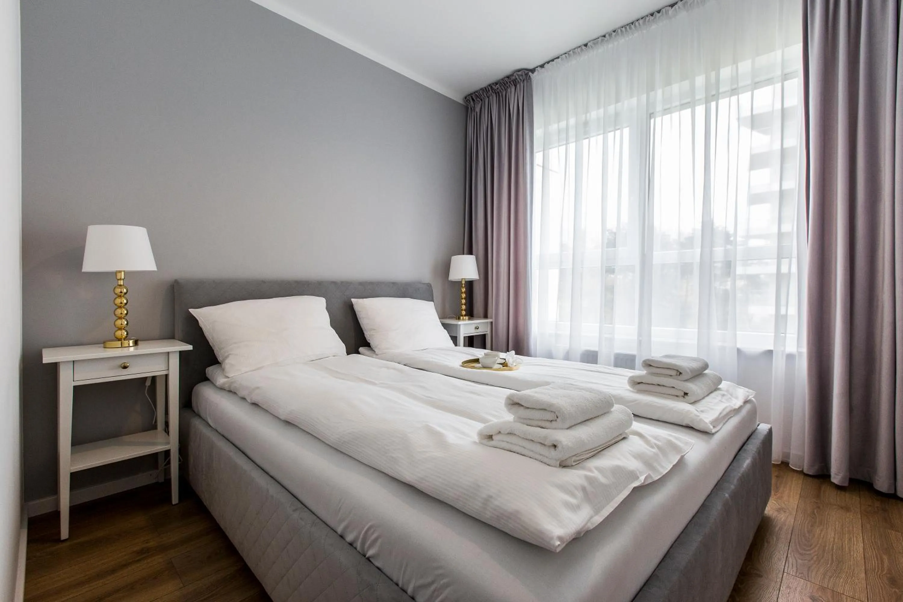 Bedroom, Bed in Symphony Baltica Towers Apartamenty