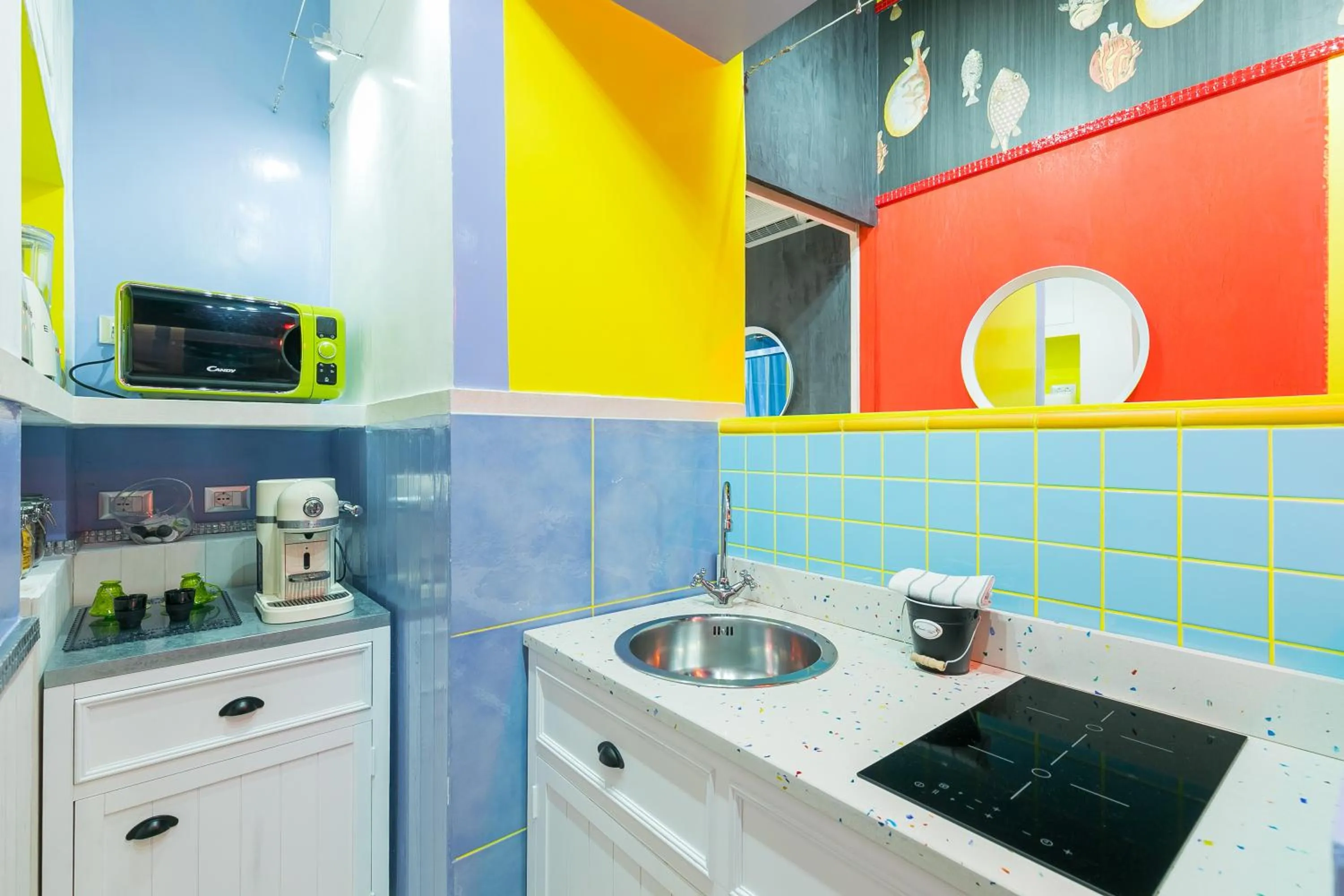 Kitchen or kitchenette in Appartamenti MarcoAurelio49