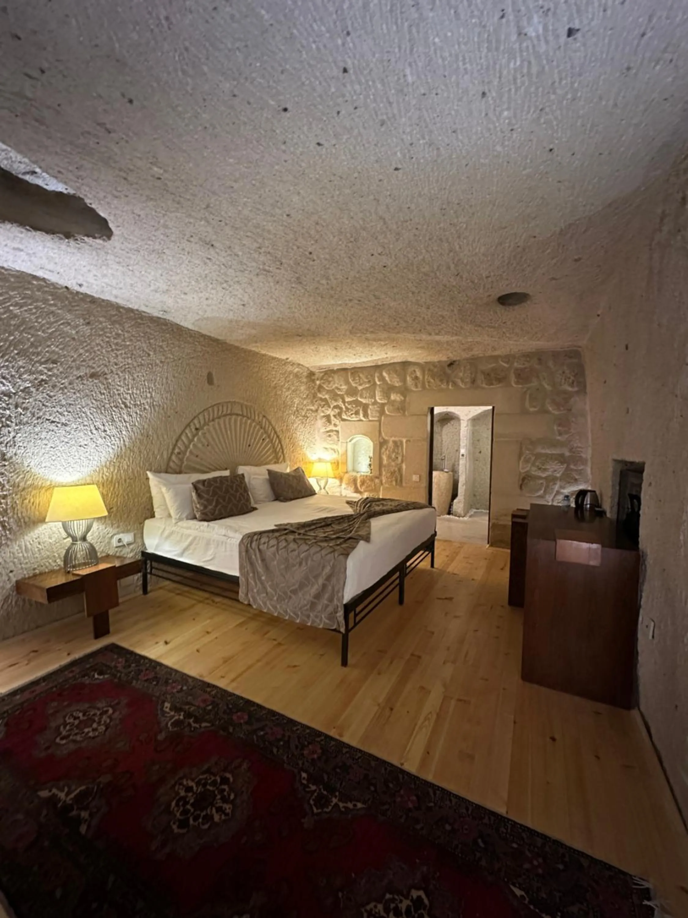 Bed in Ortahisar Cave Hotel