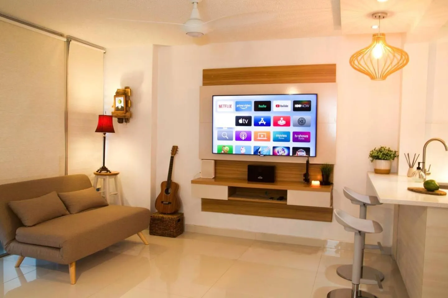 Communal lounge/ TV room in Waterfront studio at Fajardo, Puerto Rico