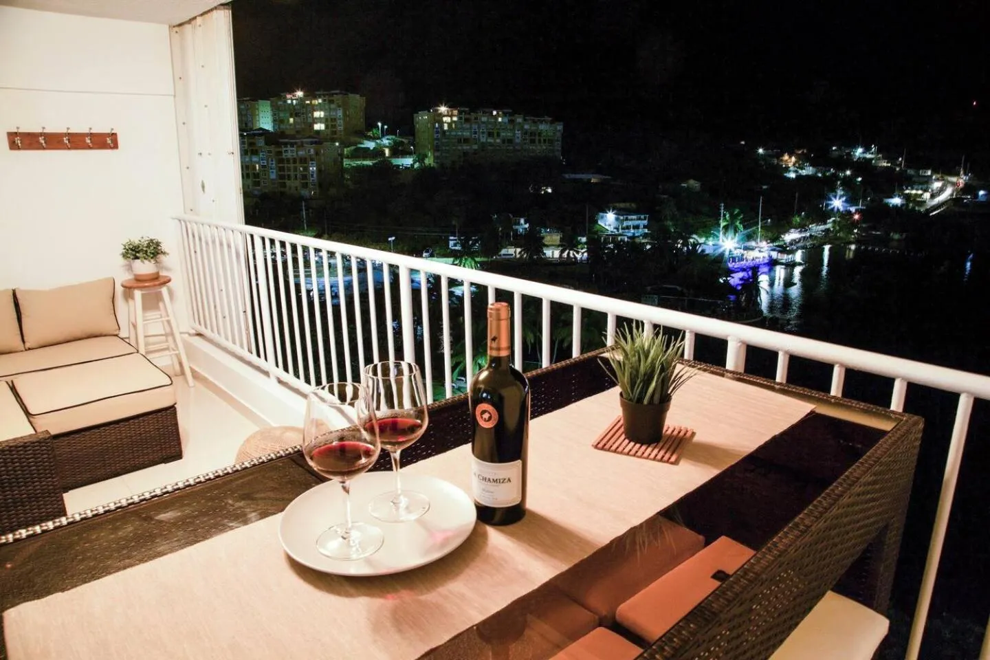 Night in Waterfront studio at Fajardo, Puerto Rico