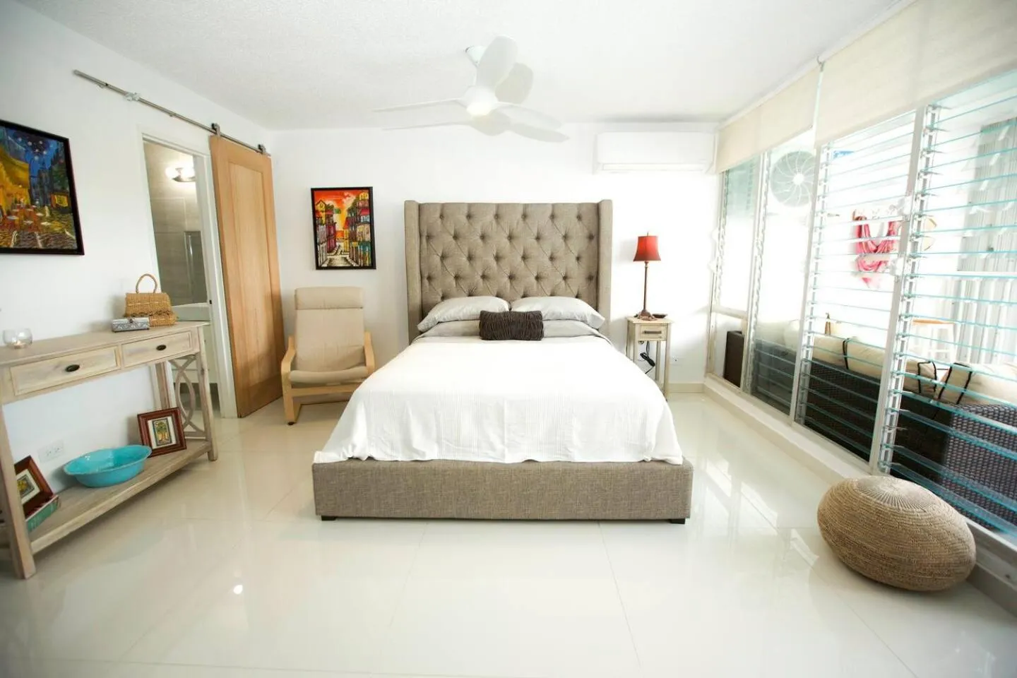Bed in Waterfront studio at Fajardo, Puerto Rico
