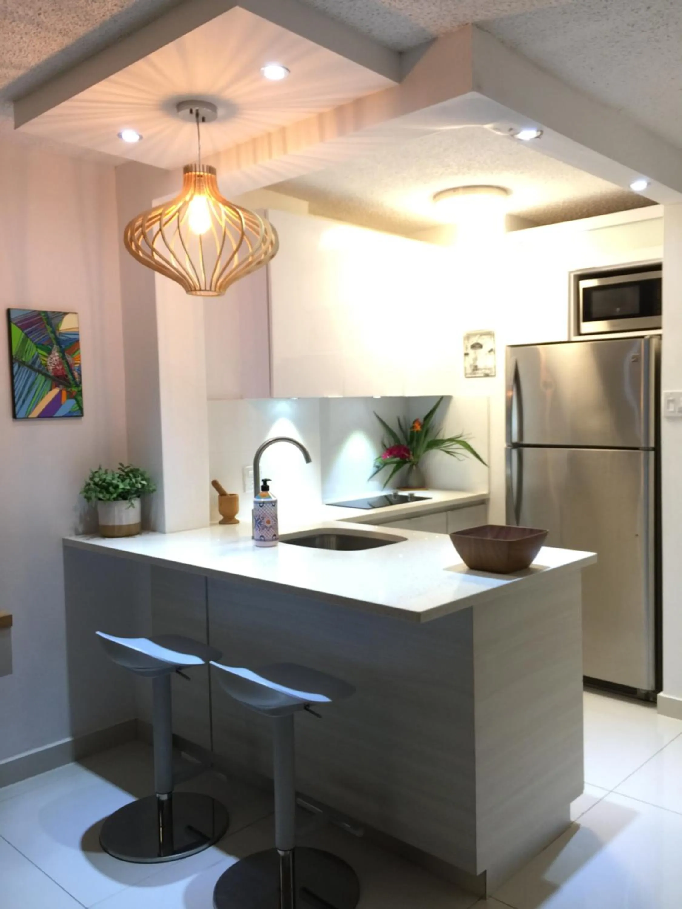 Kitchen or kitchenette in Waterfront studio at Fajardo, Puerto Rico