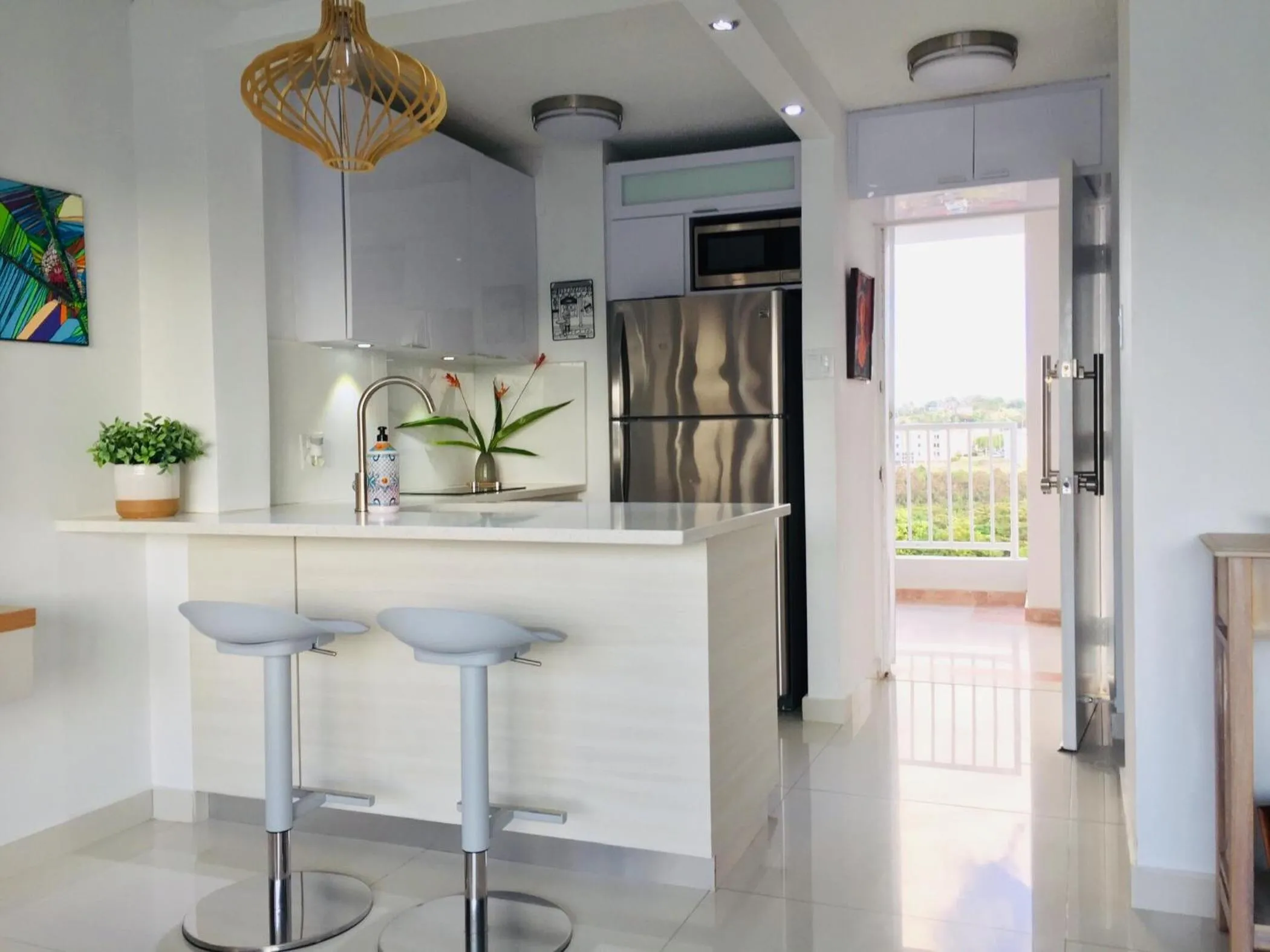 Kitchen or kitchenette in Waterfront studio at Fajardo, Puerto Rico
