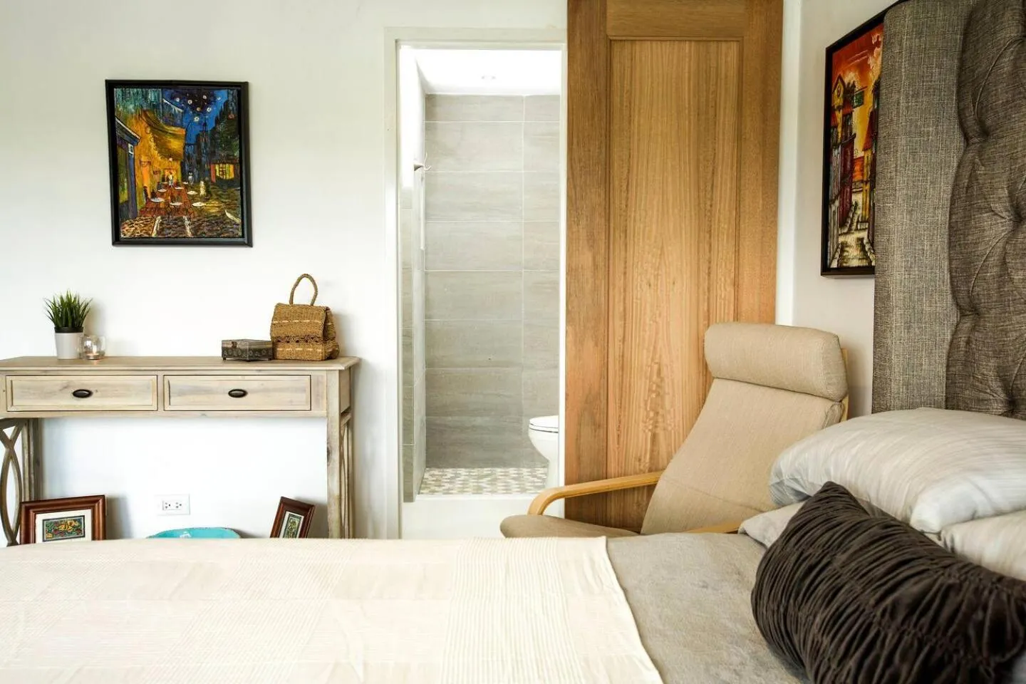 Bed in Waterfront studio at Fajardo, Puerto Rico