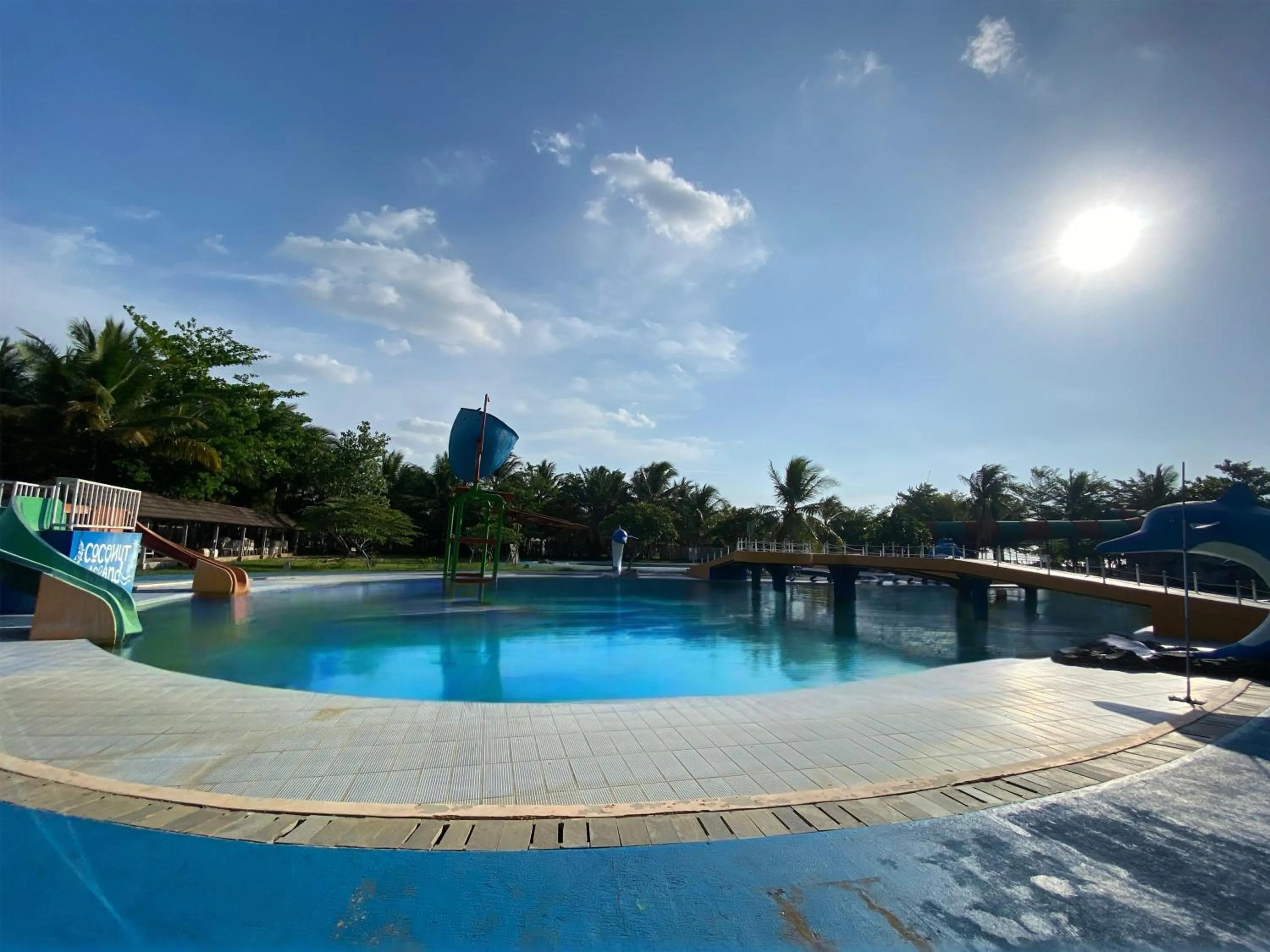 Swimming pool in Avery Coconut Island Waterpark Beach Resort Carita