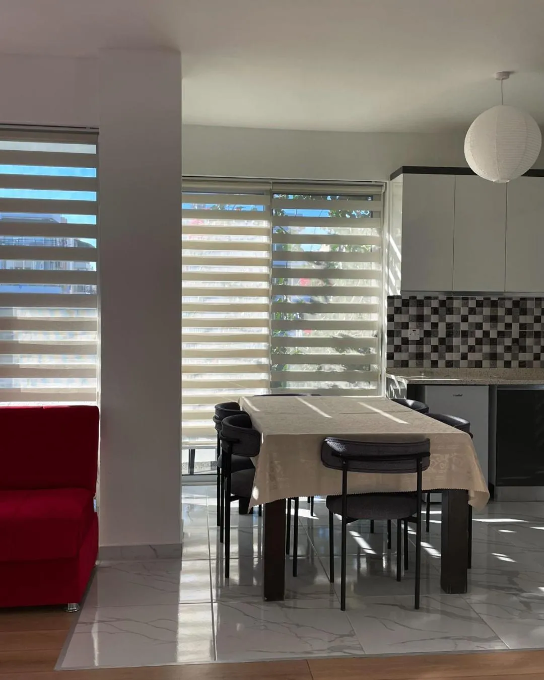 Dining area in RIX Apartments