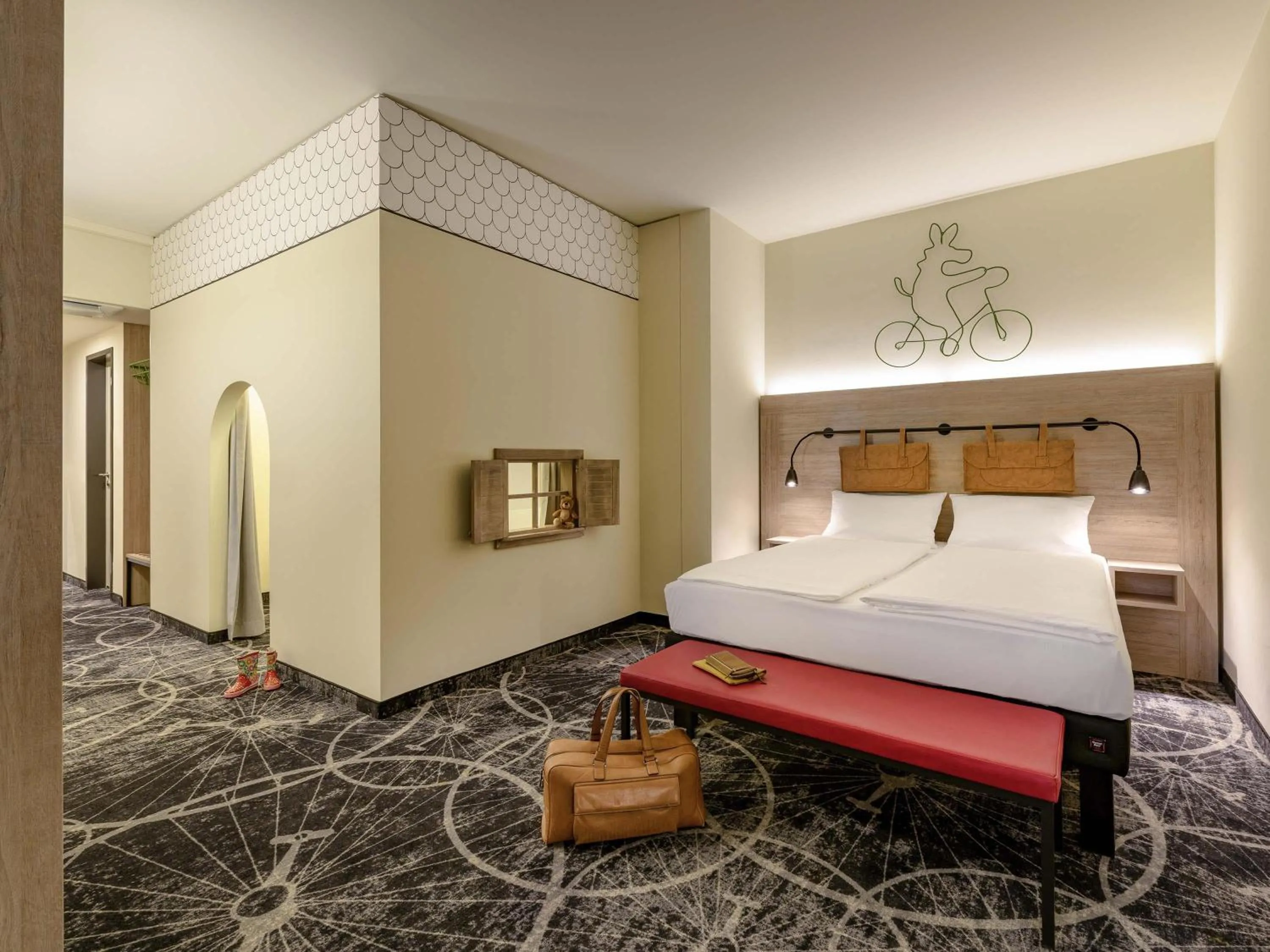 Bedroom, Bed in ibis Styles Magdeburg