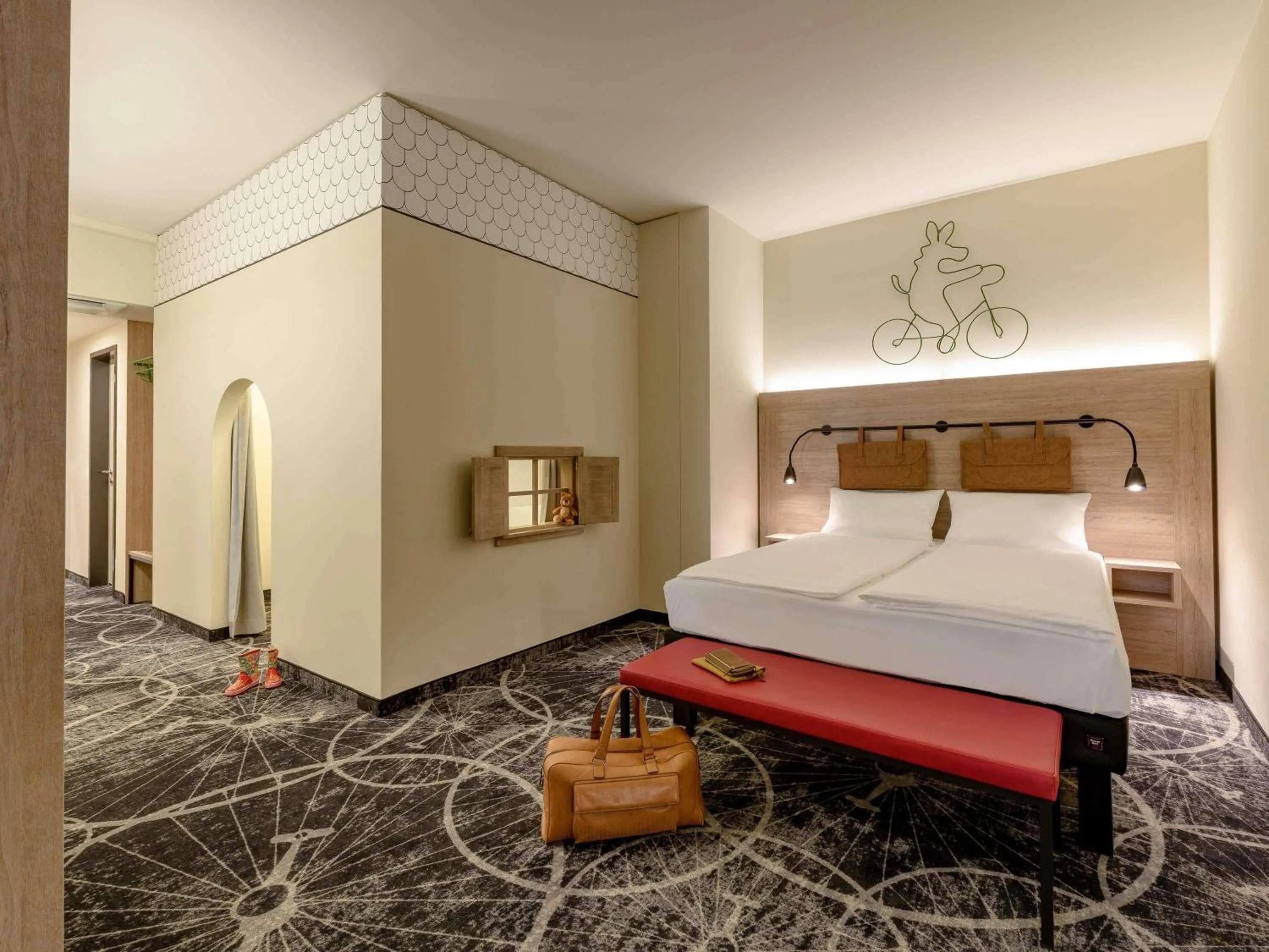 Bedroom, Bed in ibis Styles Magdeburg