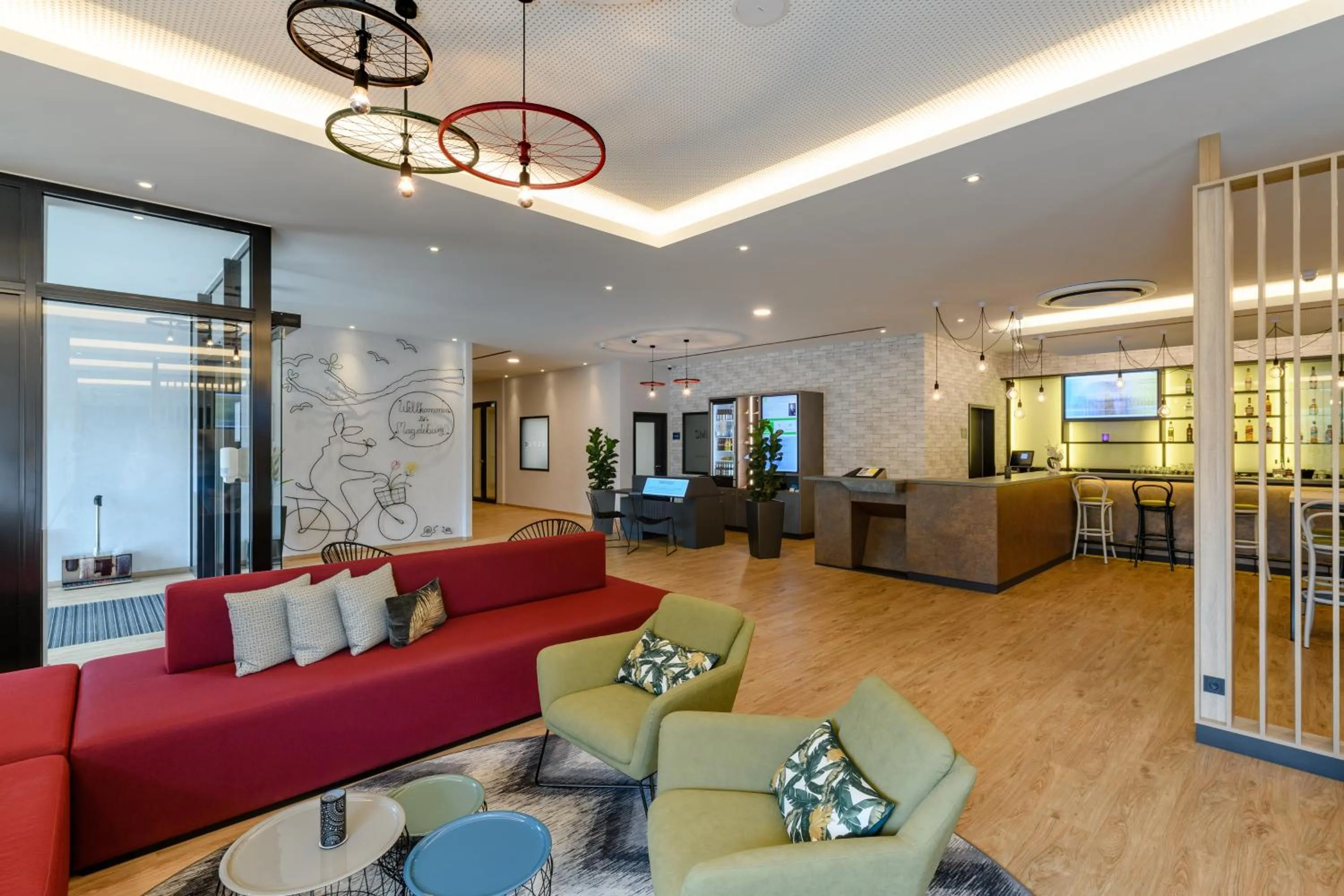 Lobby or reception in ibis Styles Magdeburg