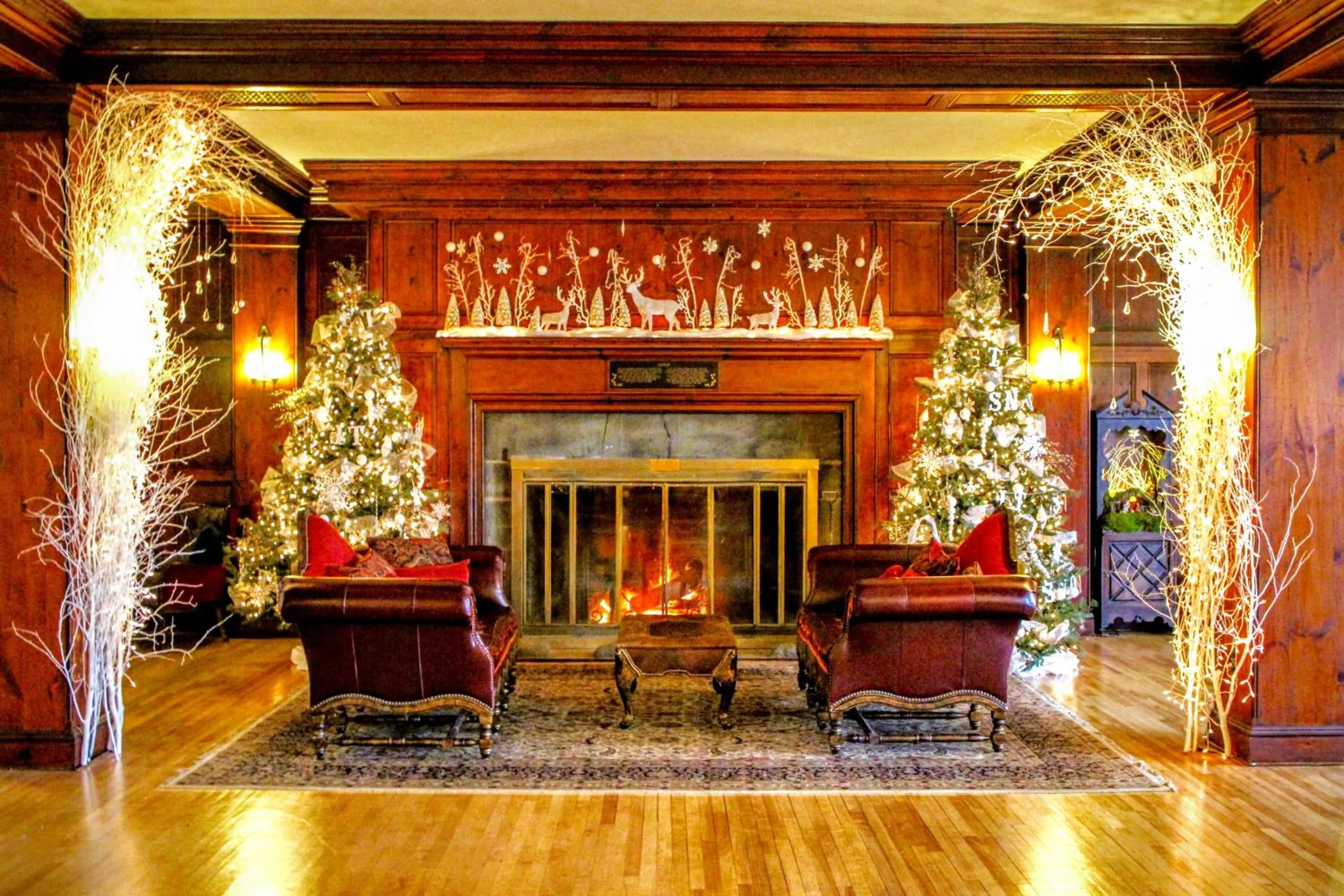 fireplace in Skytop Lodge