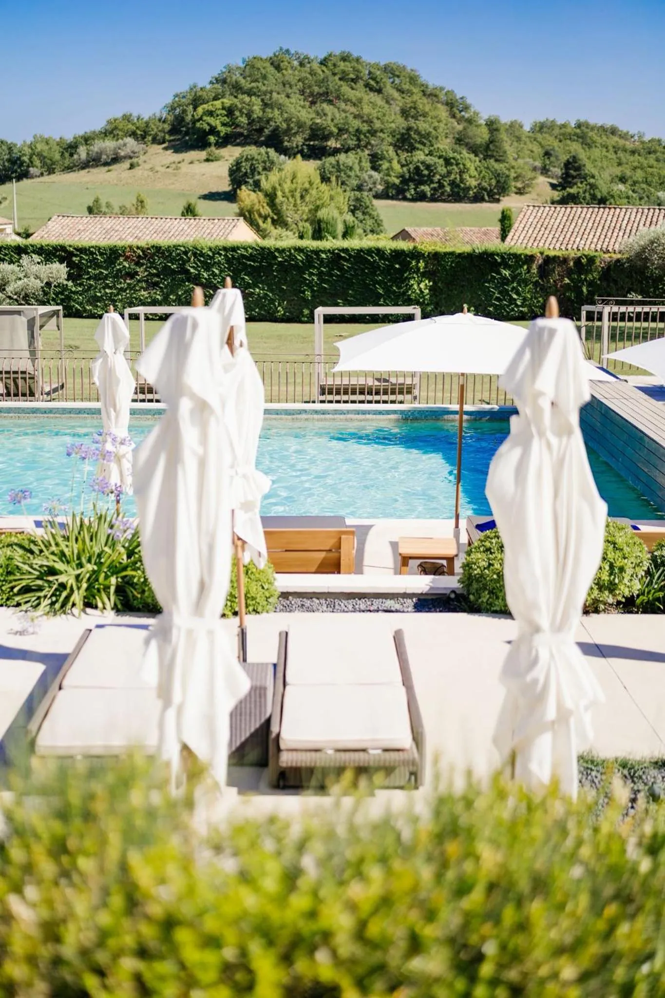 Pool view in La Bastide Saint Georges & Spa