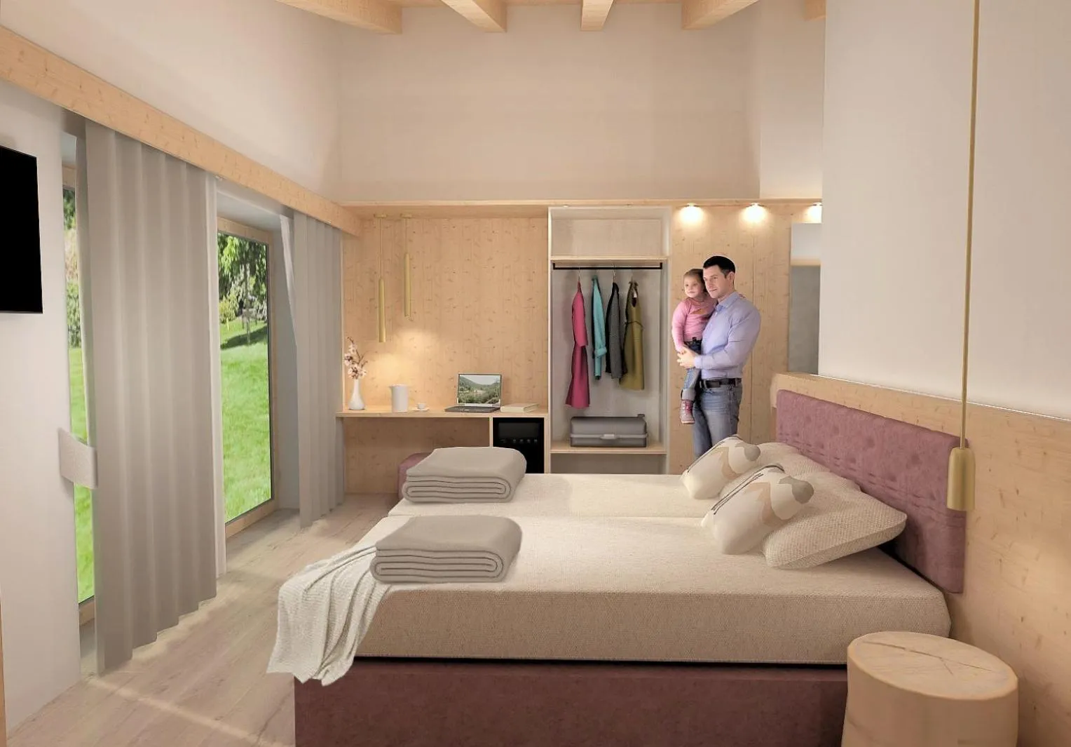 Bedroom, Bed in Villa Clara