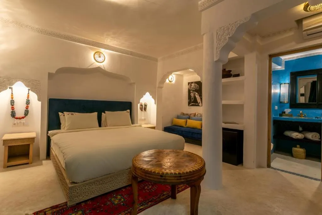 Bed in Riad Hart Essoura