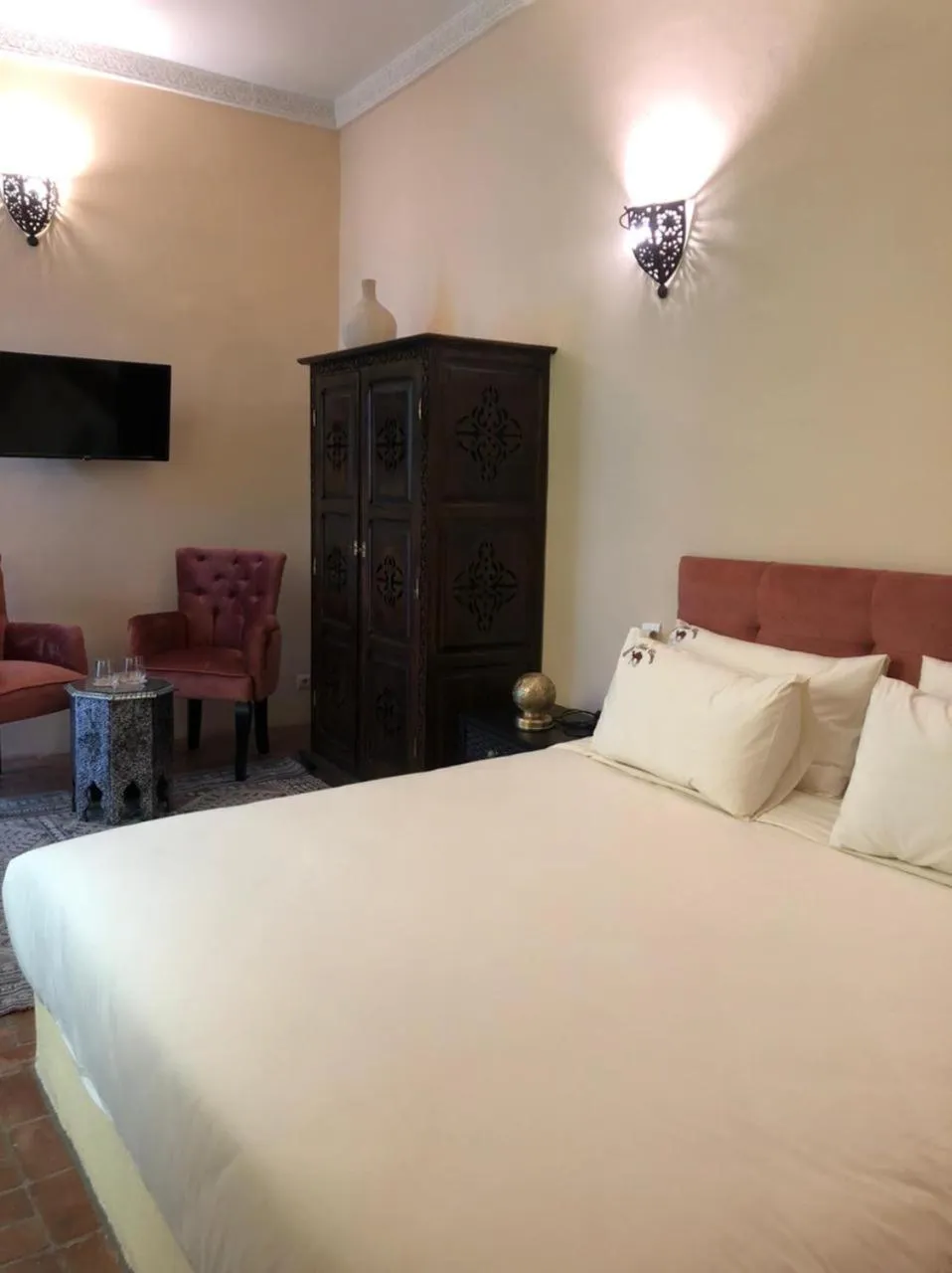 Bed in Riad Hart Essoura