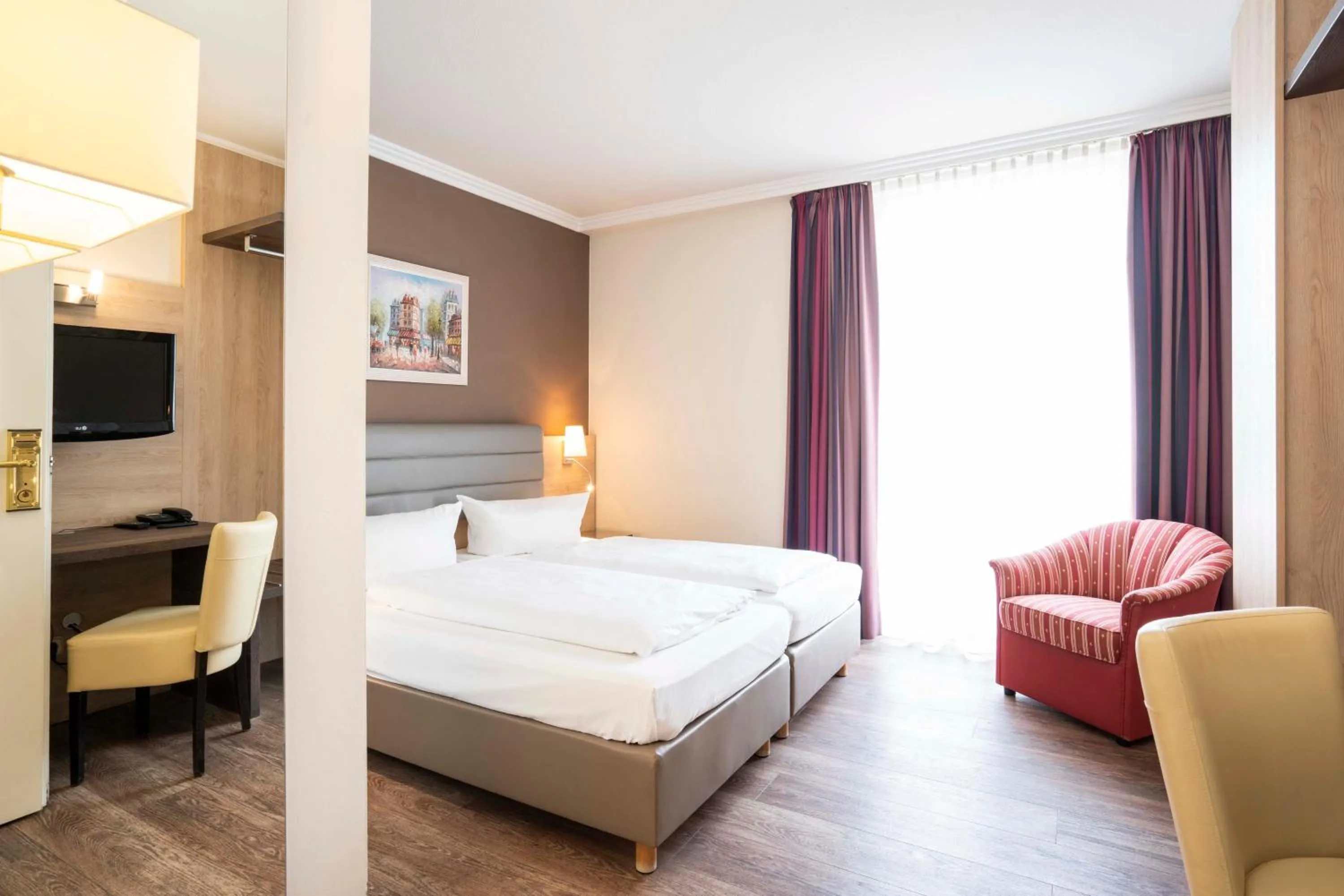 Bed in Hotel Rosenhof bei Bamberg