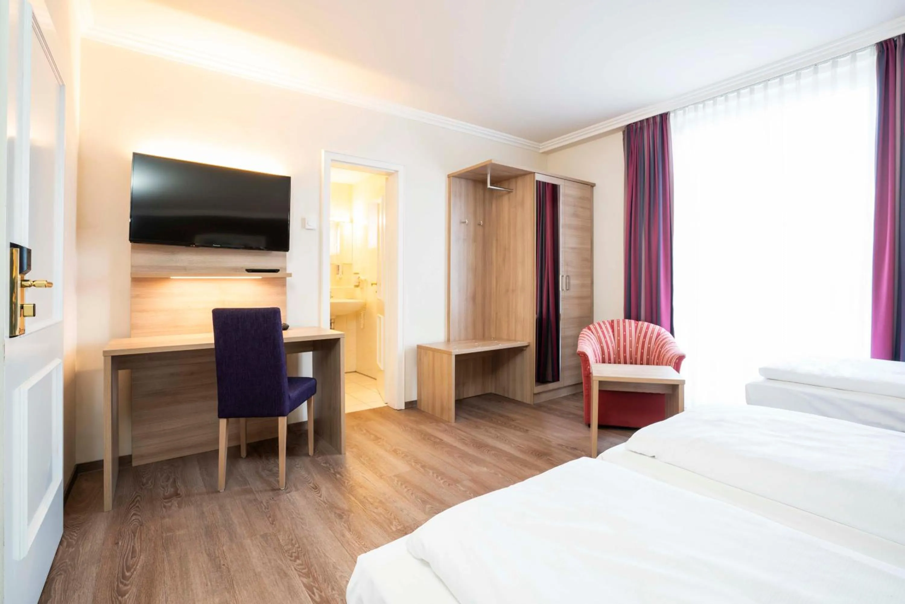 Bed in Hotel Rosenhof bei Bamberg