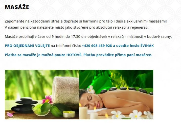 Massage in Švihák lázeňský