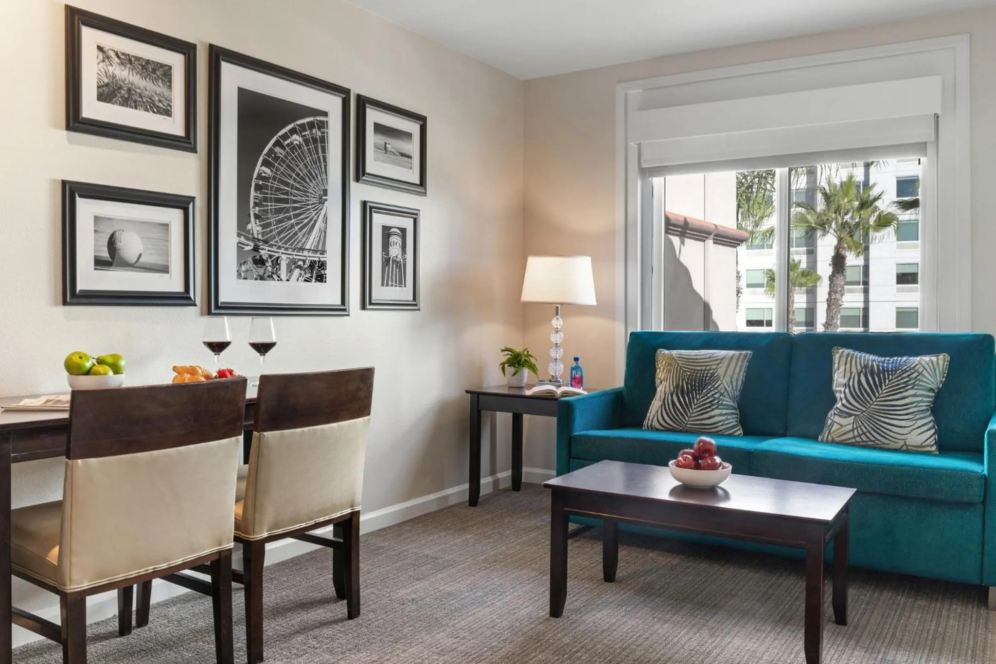 Living room in Peacock Suites