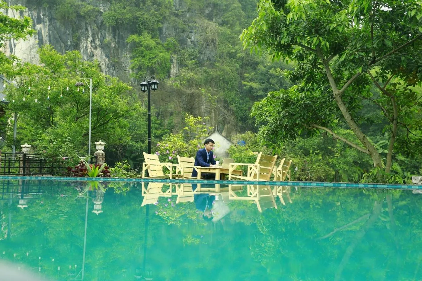Swimming pool in Ninh Binh Valle Montana Homestay