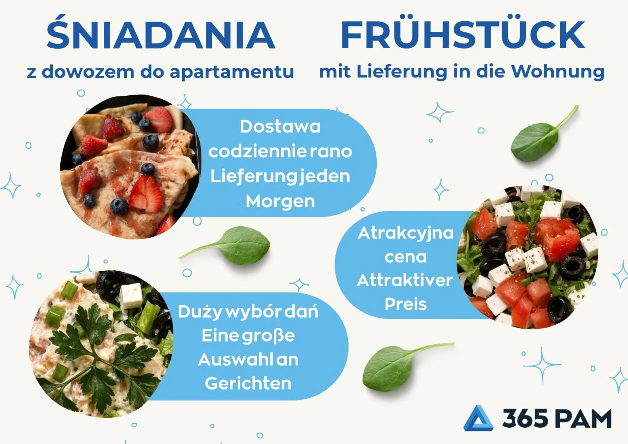 Breakfast in 365PAM - Apartament z BASENEM Polanki Park
