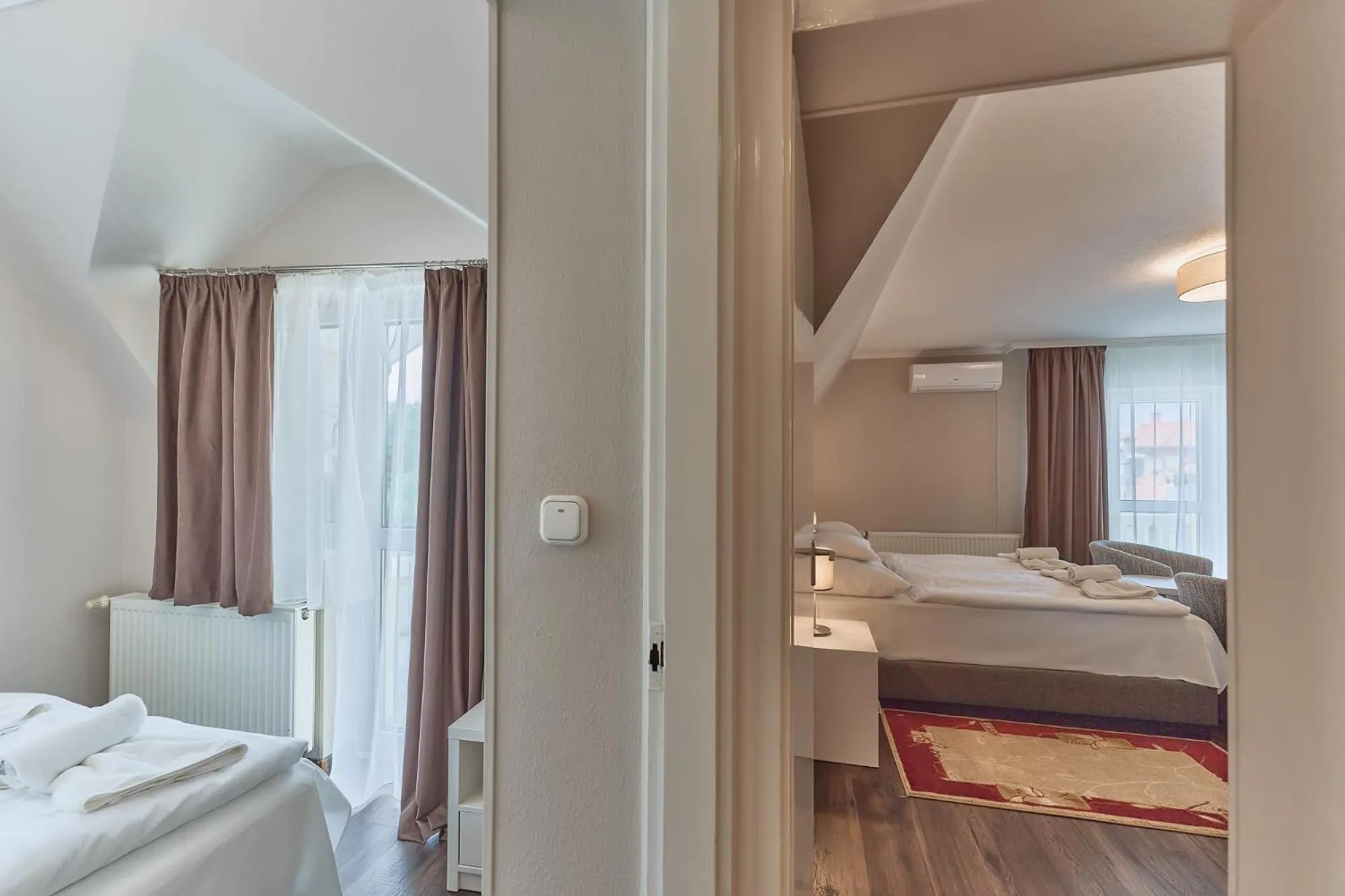 Bed in Tokajer Wellness Panzió