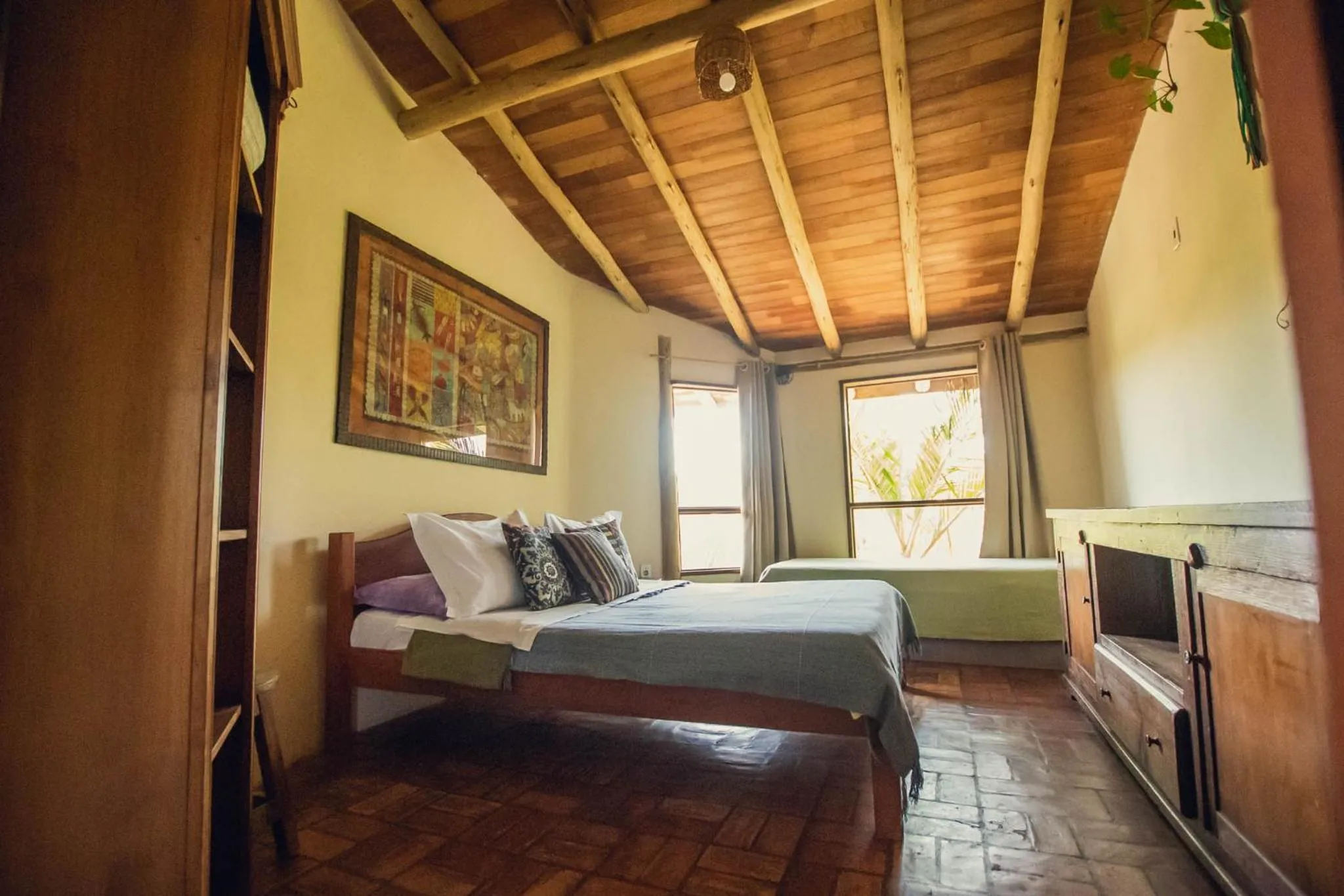 Bed in Pousada Gopak