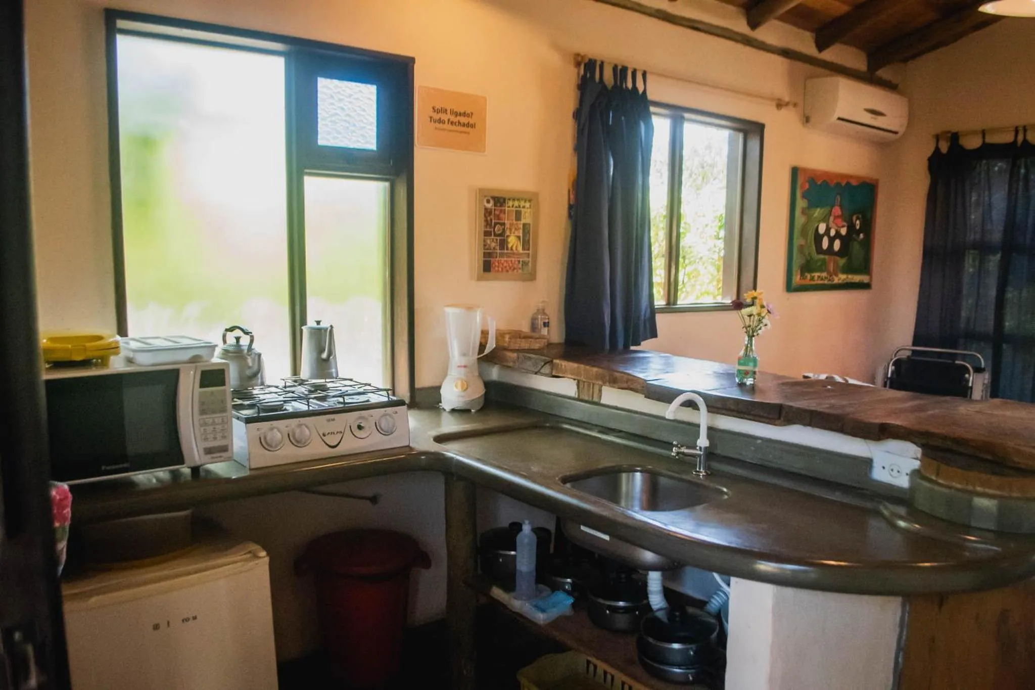 Kitchen or kitchenette in Pousada Gopak