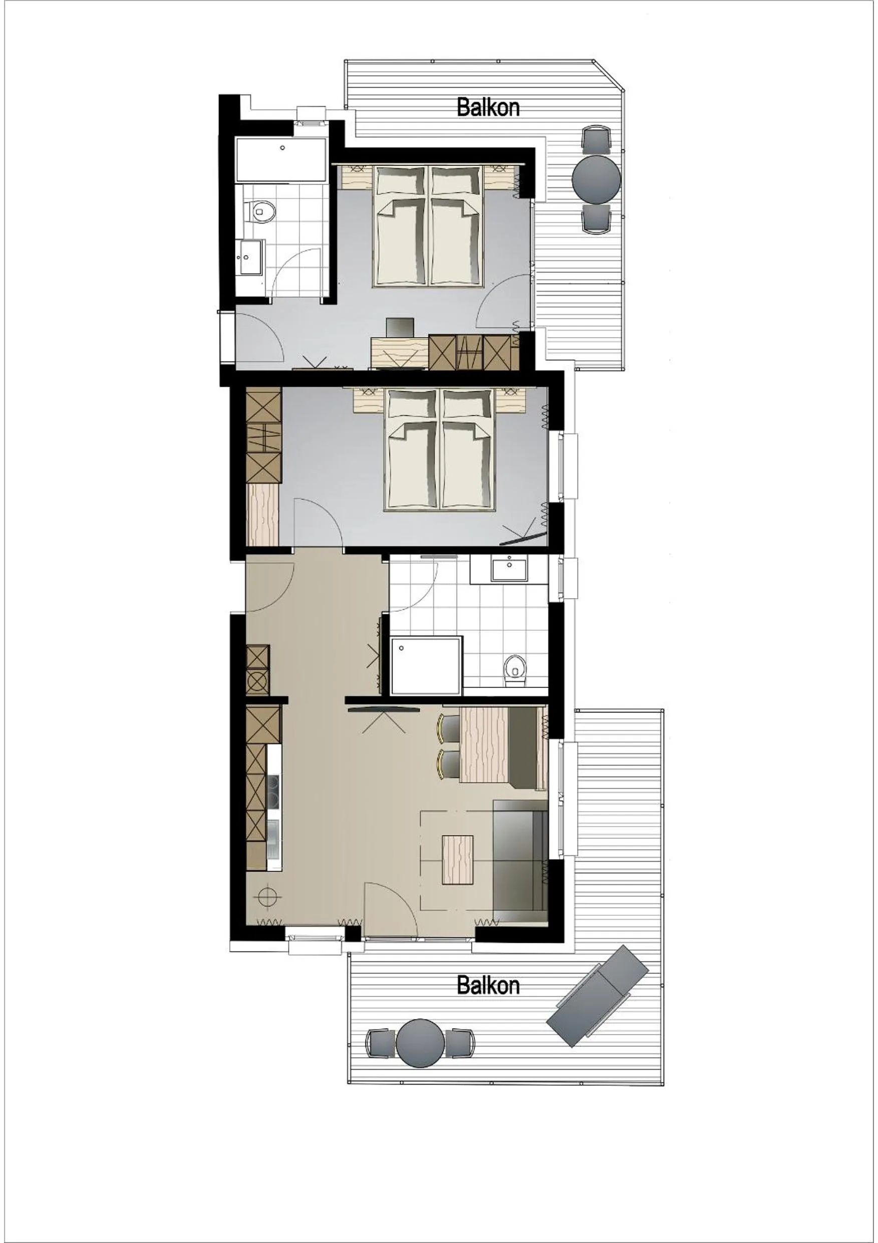 Floor plan in Apart Montagna