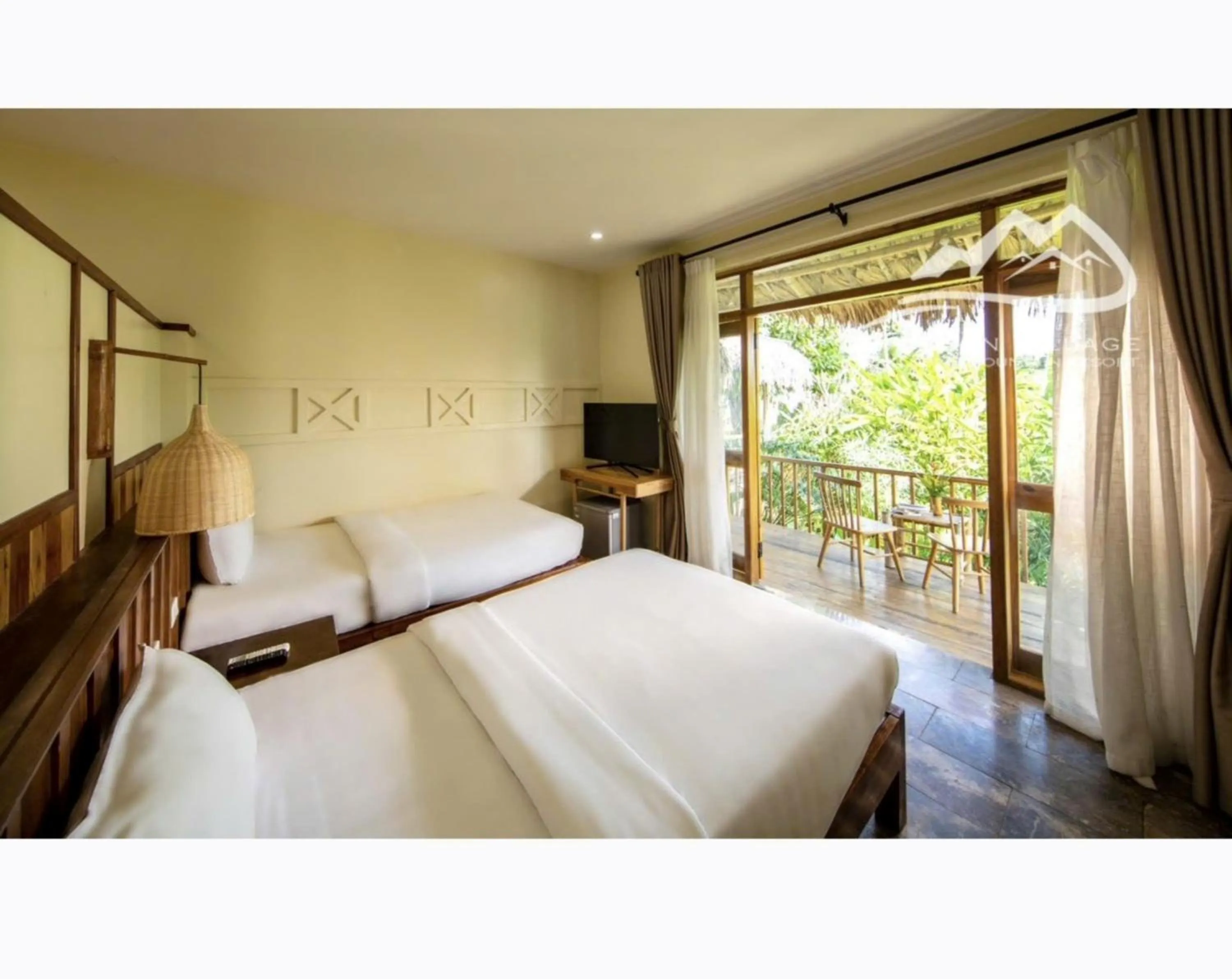 Bed in Bakhan Village Resort