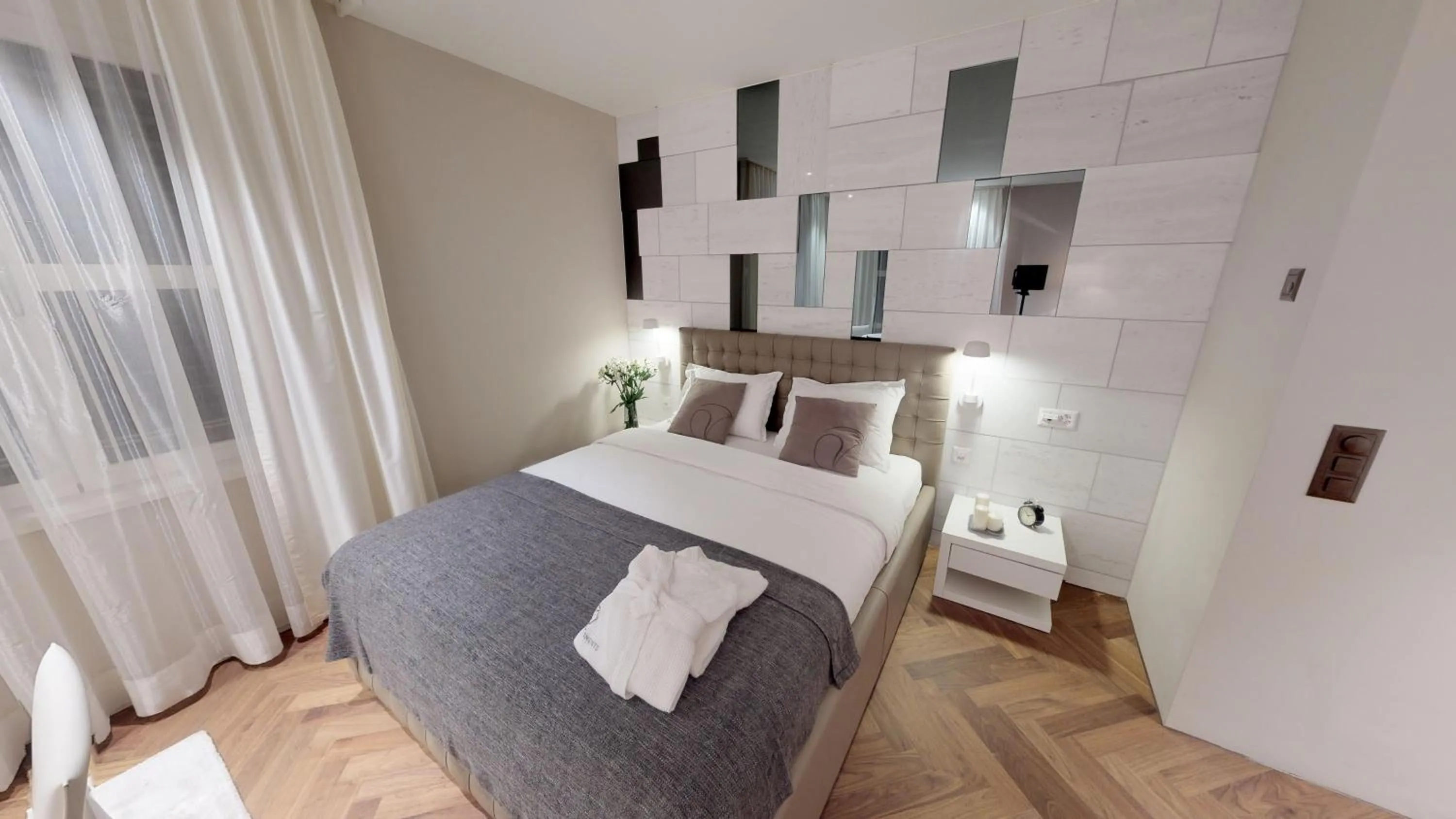 Bed in VISIONAPARTMENTS Bellariastrasse - contactless check-in