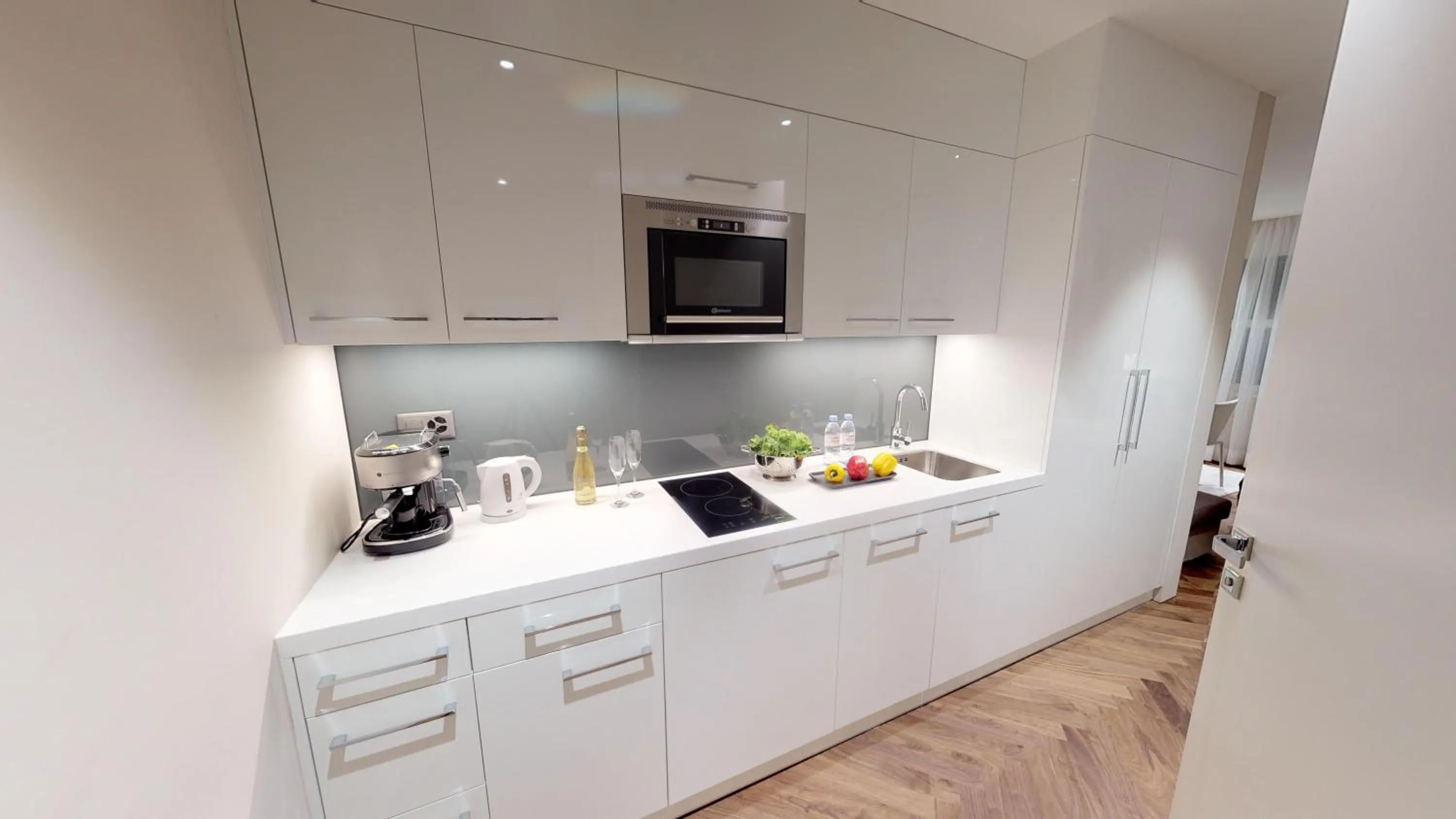 Kitchen or kitchenette in VISIONAPARTMENTS Bellariastrasse - contactless check-in