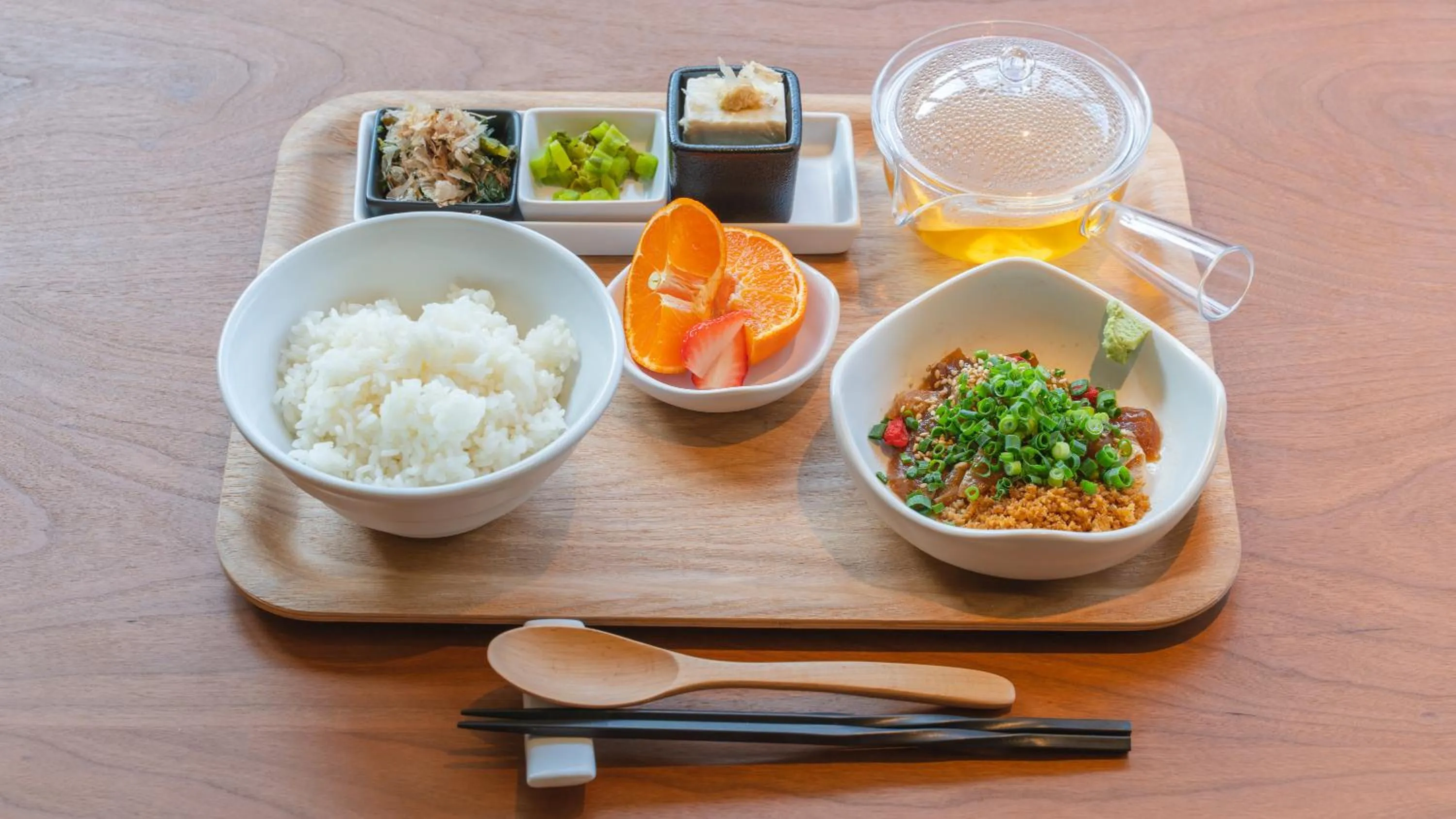 Asian breakfast in Hotel Aoka Kamigoto
