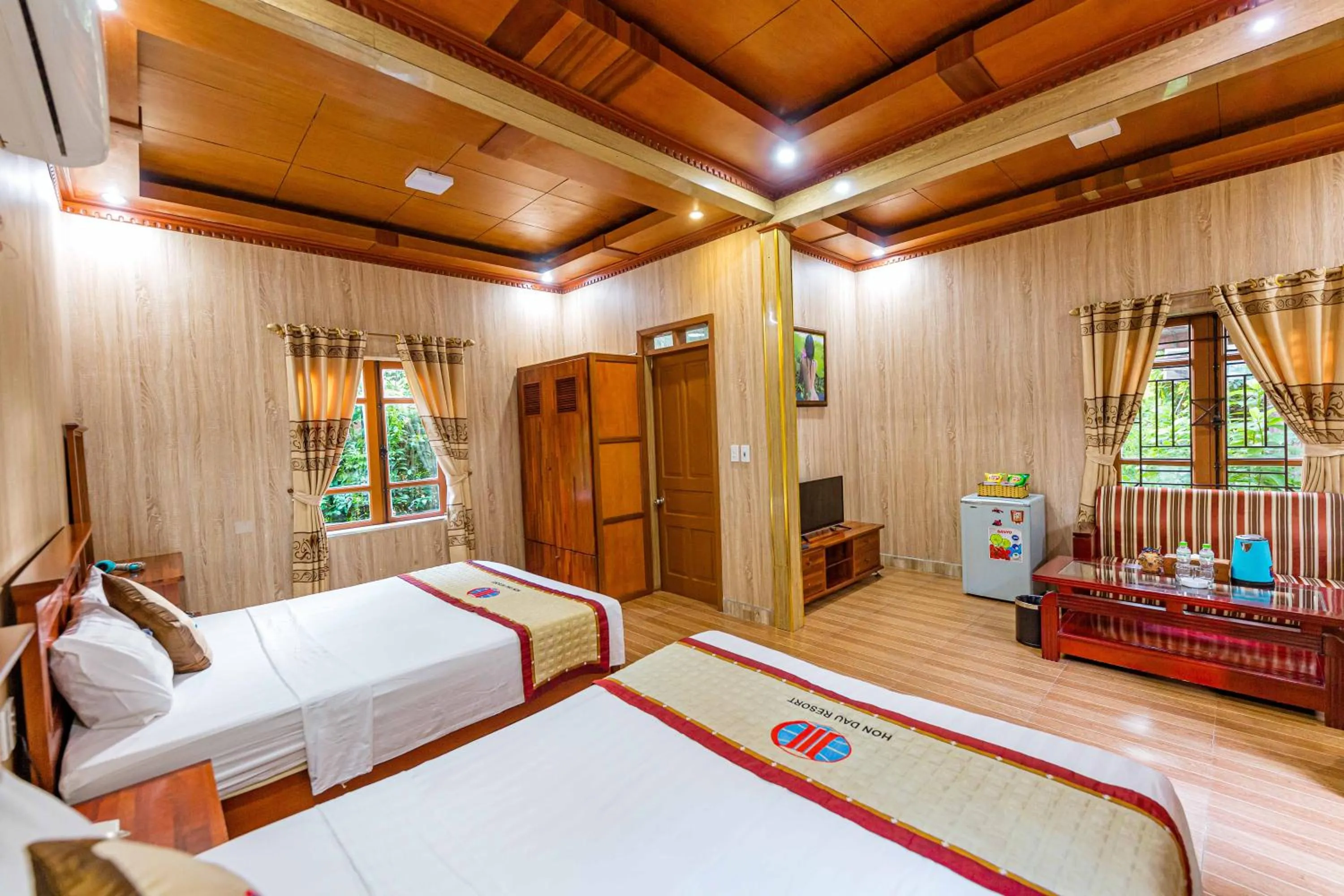 Bed in Hon Dau Resort