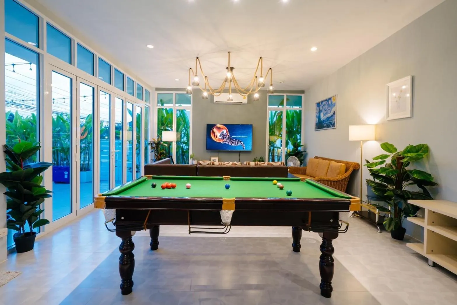 Billiard in Baan Kiang Lay Phu View Private Pool Villa in Central Hua Hin