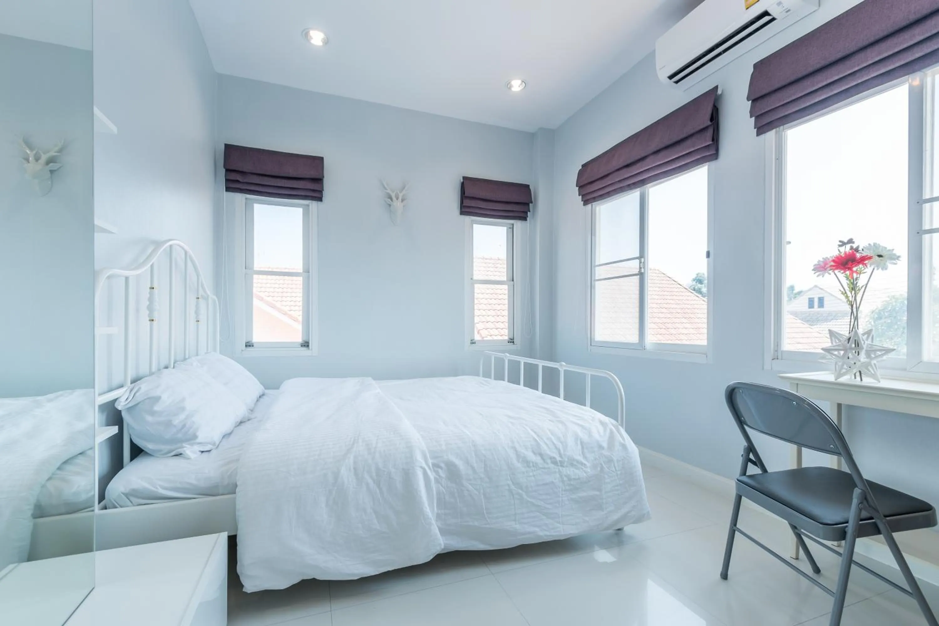 Bed in Baan Kiang Lay Phu View Private Pool Villa in Central Hua Hin