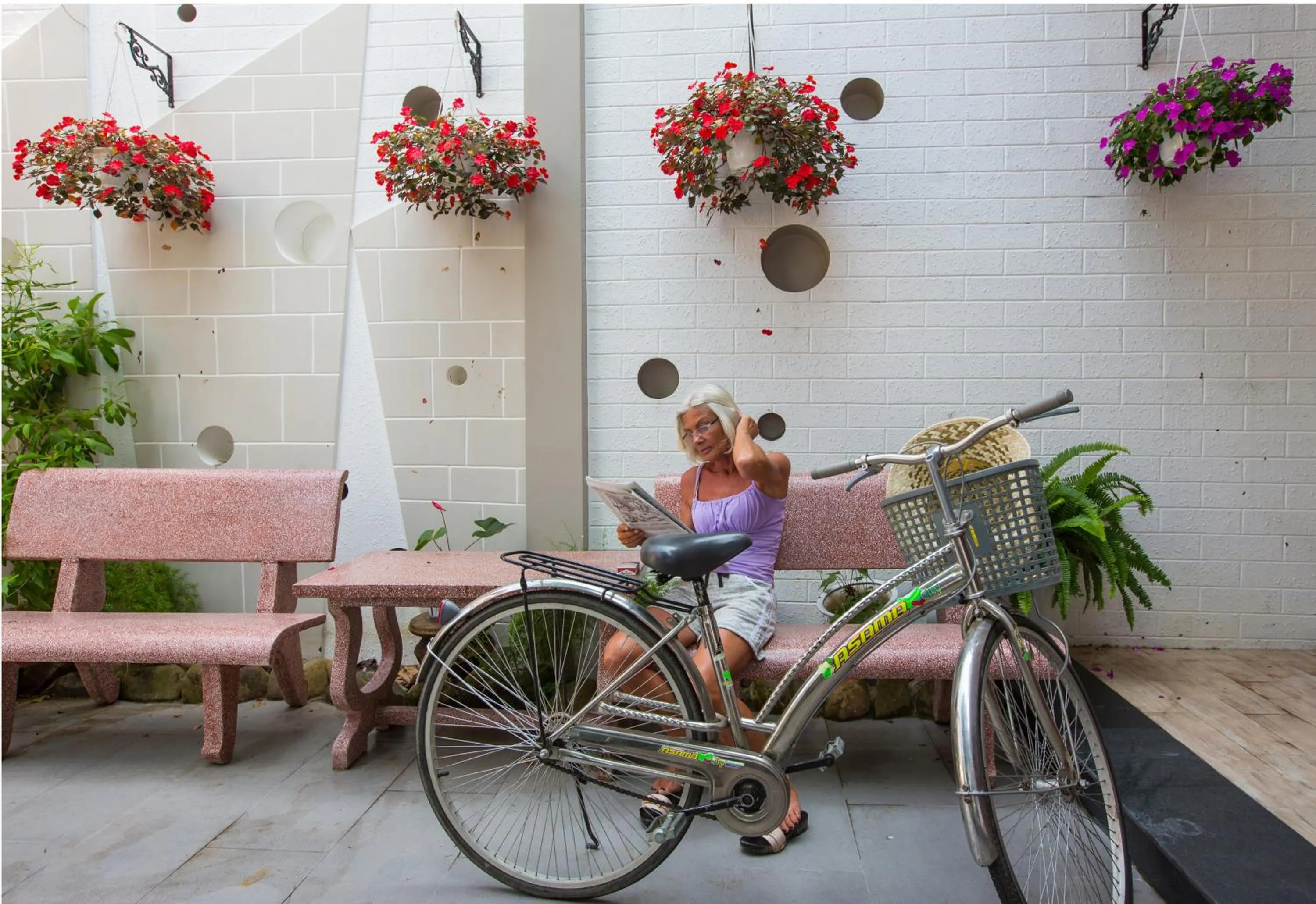 Garden in Hoang Thu Hostel