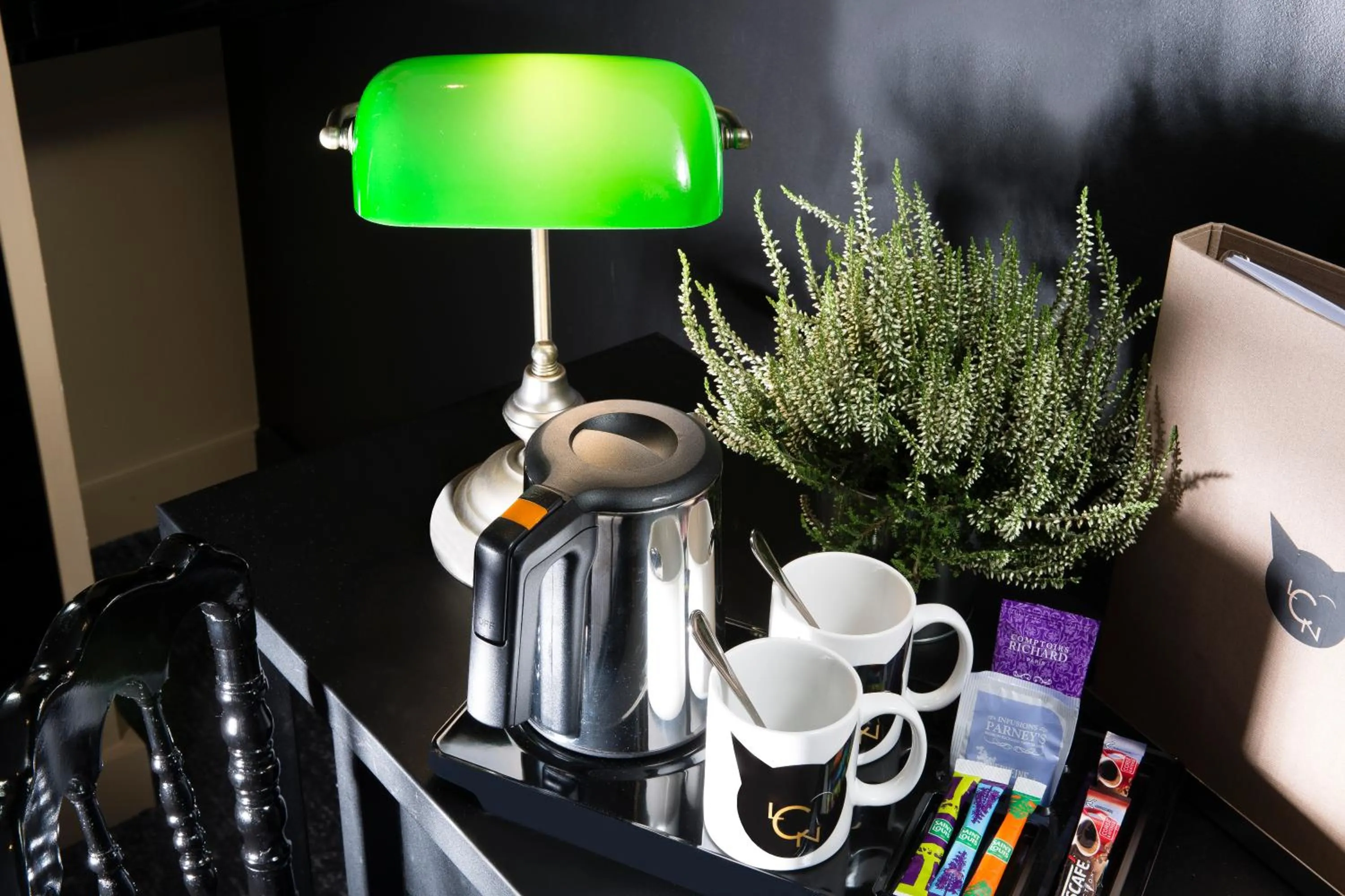 Decorative detail in Hotel Le Chat Noir