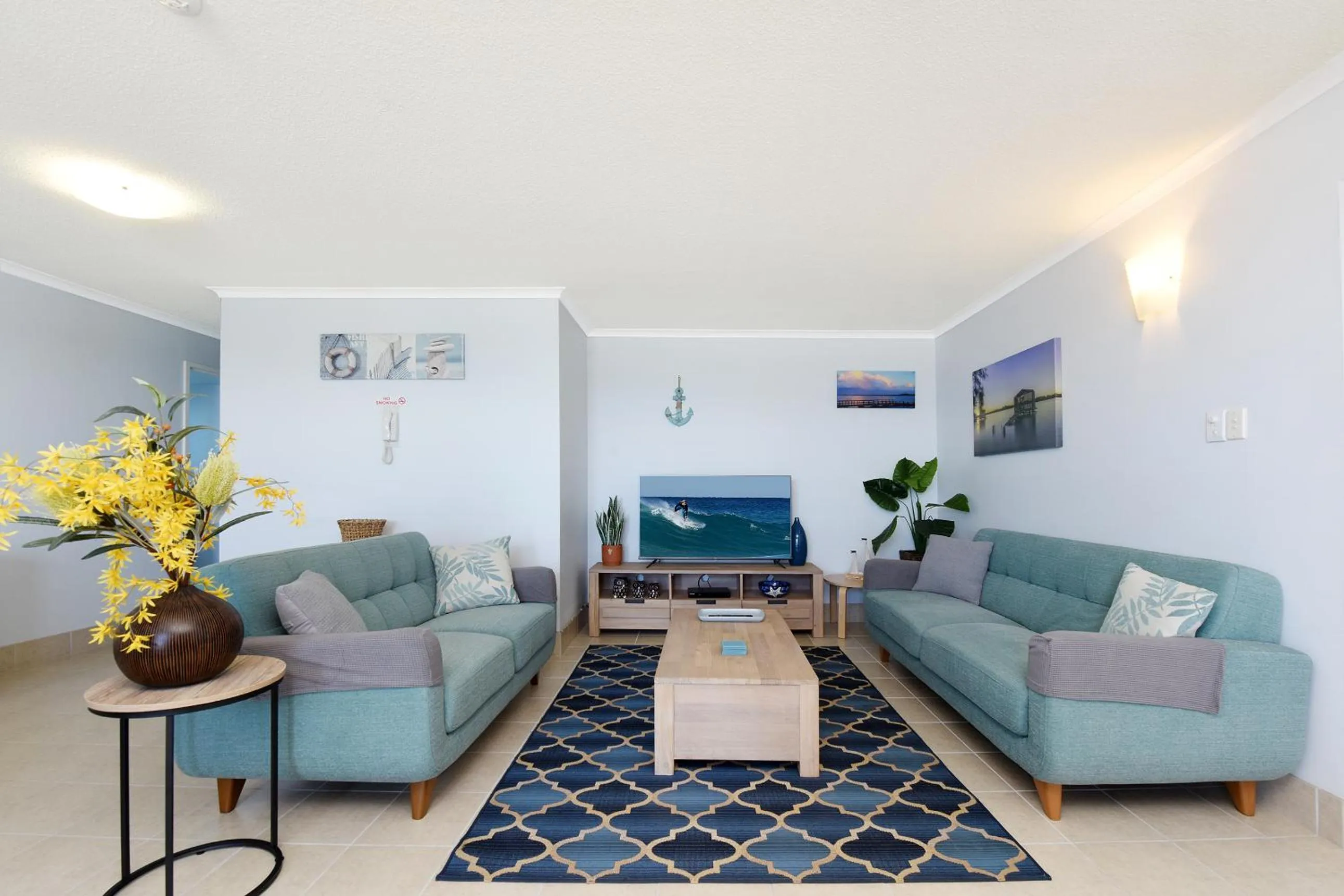 Living room in Beachfront Towers