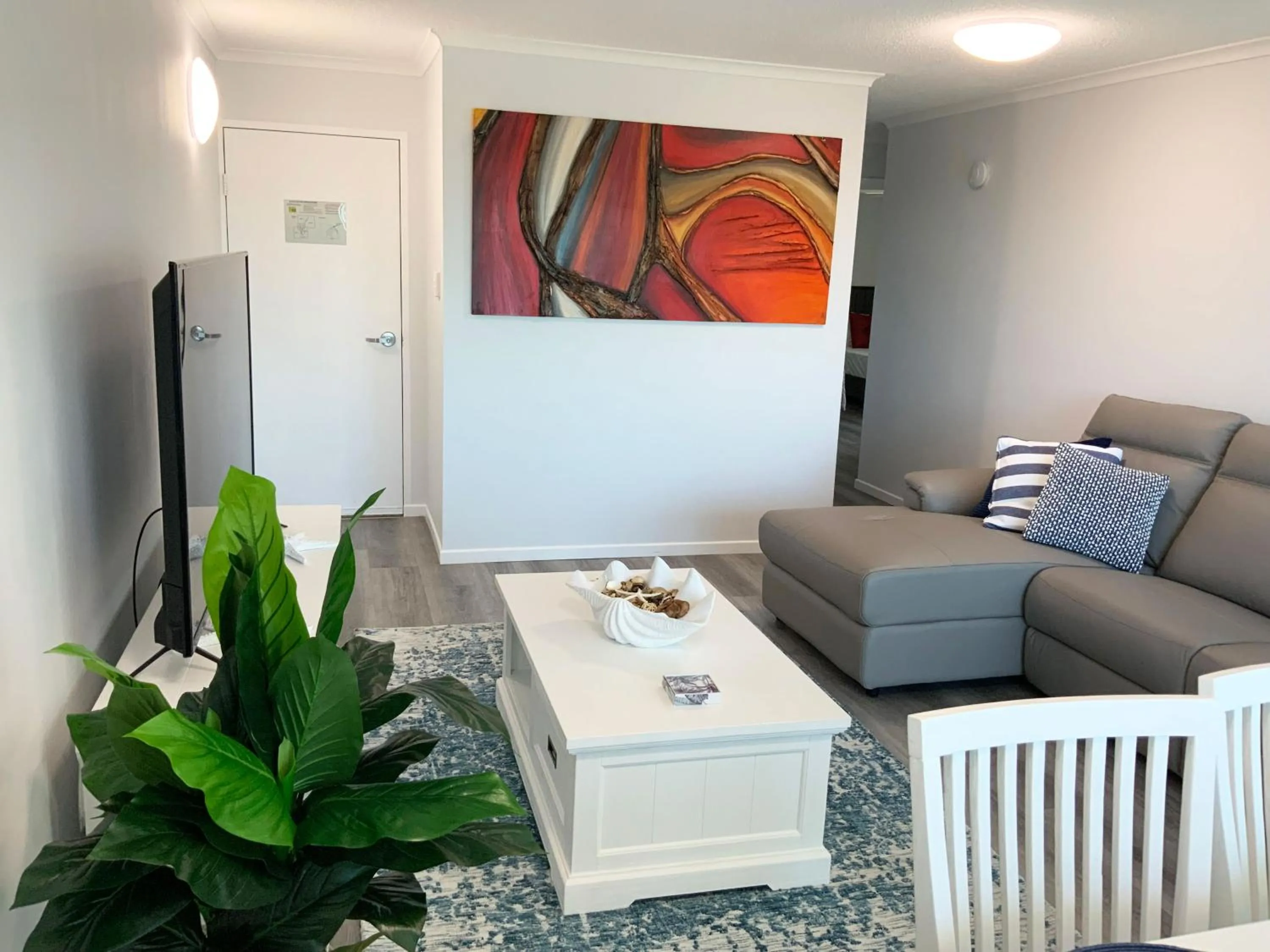 Living room in Beachfront Towers