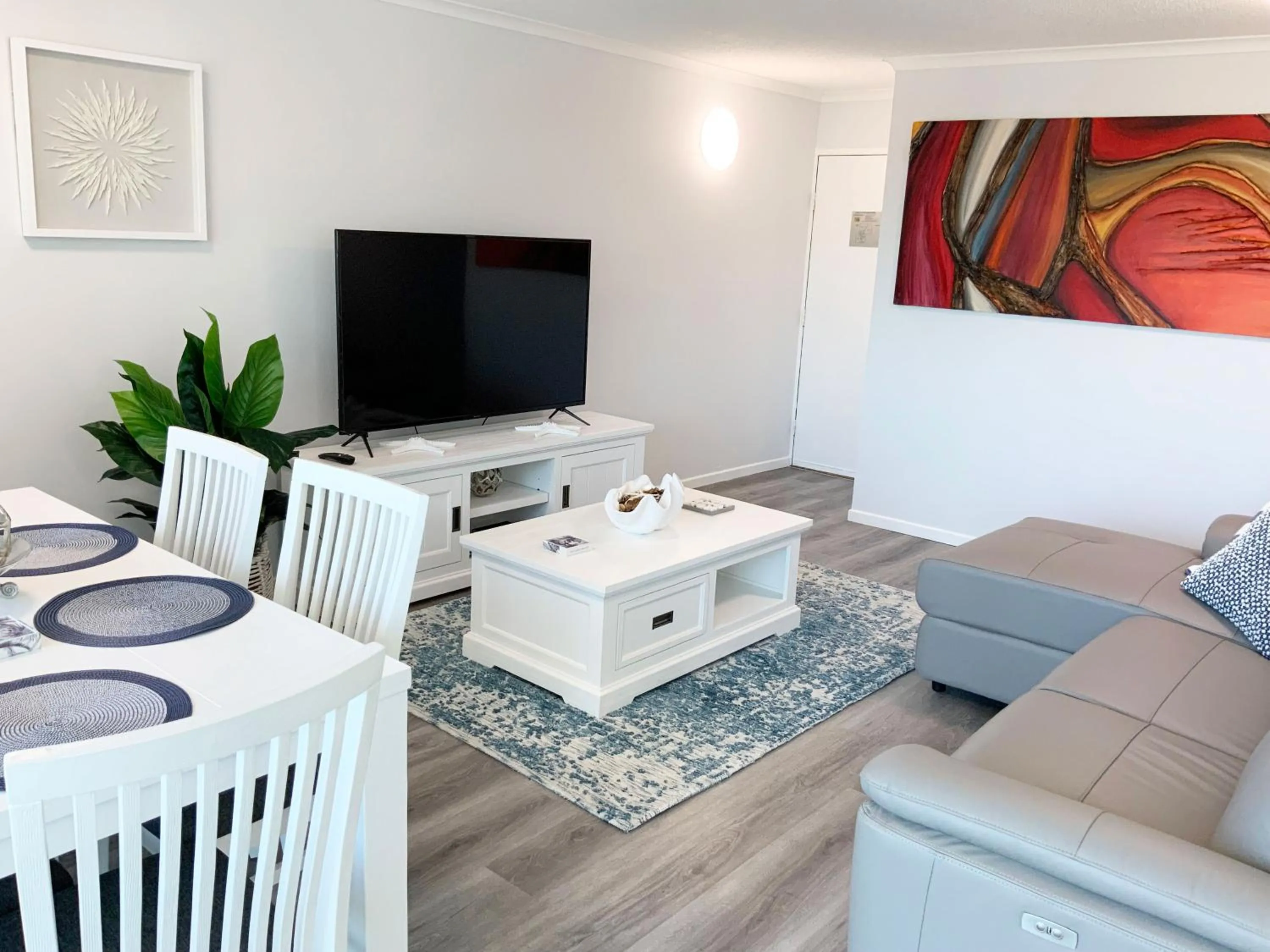 Living room in Beachfront Towers