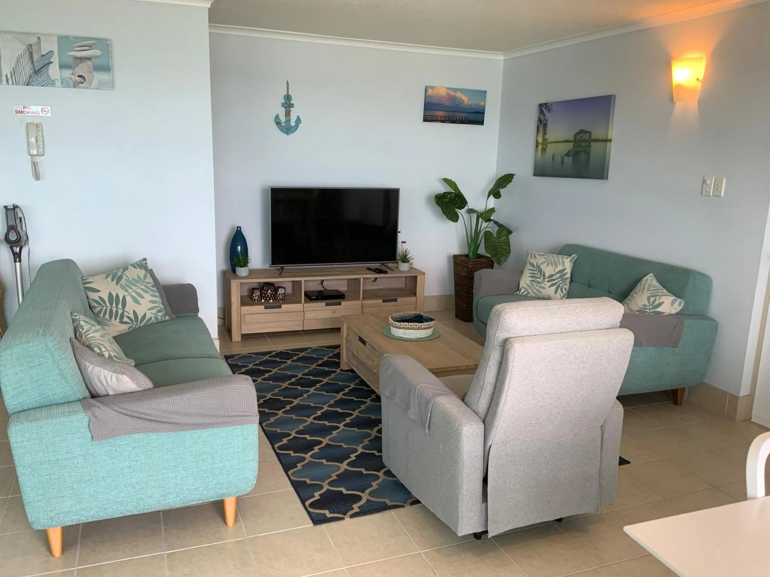 Living room in Beachfront Towers