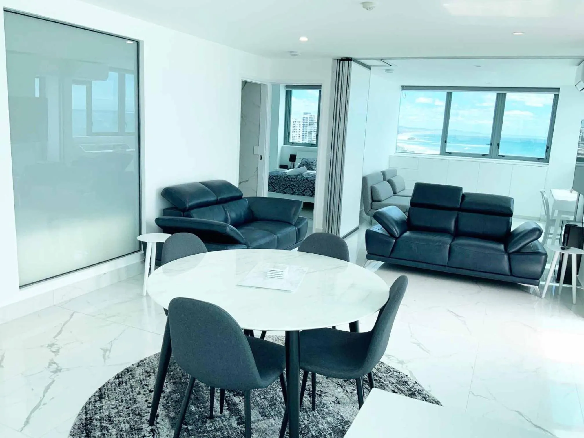 Living room in Beachfront Towers