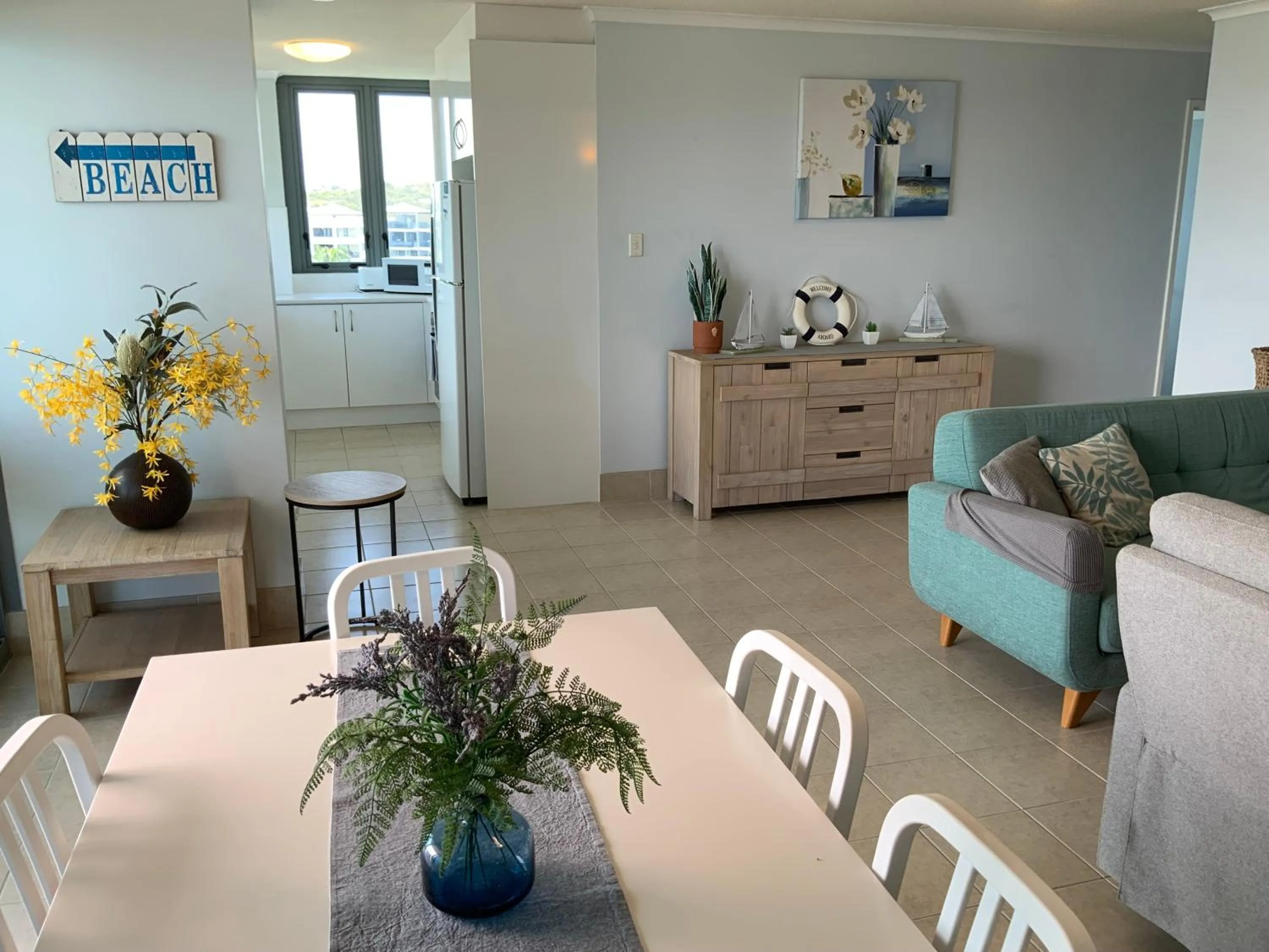Living room in Beachfront Towers