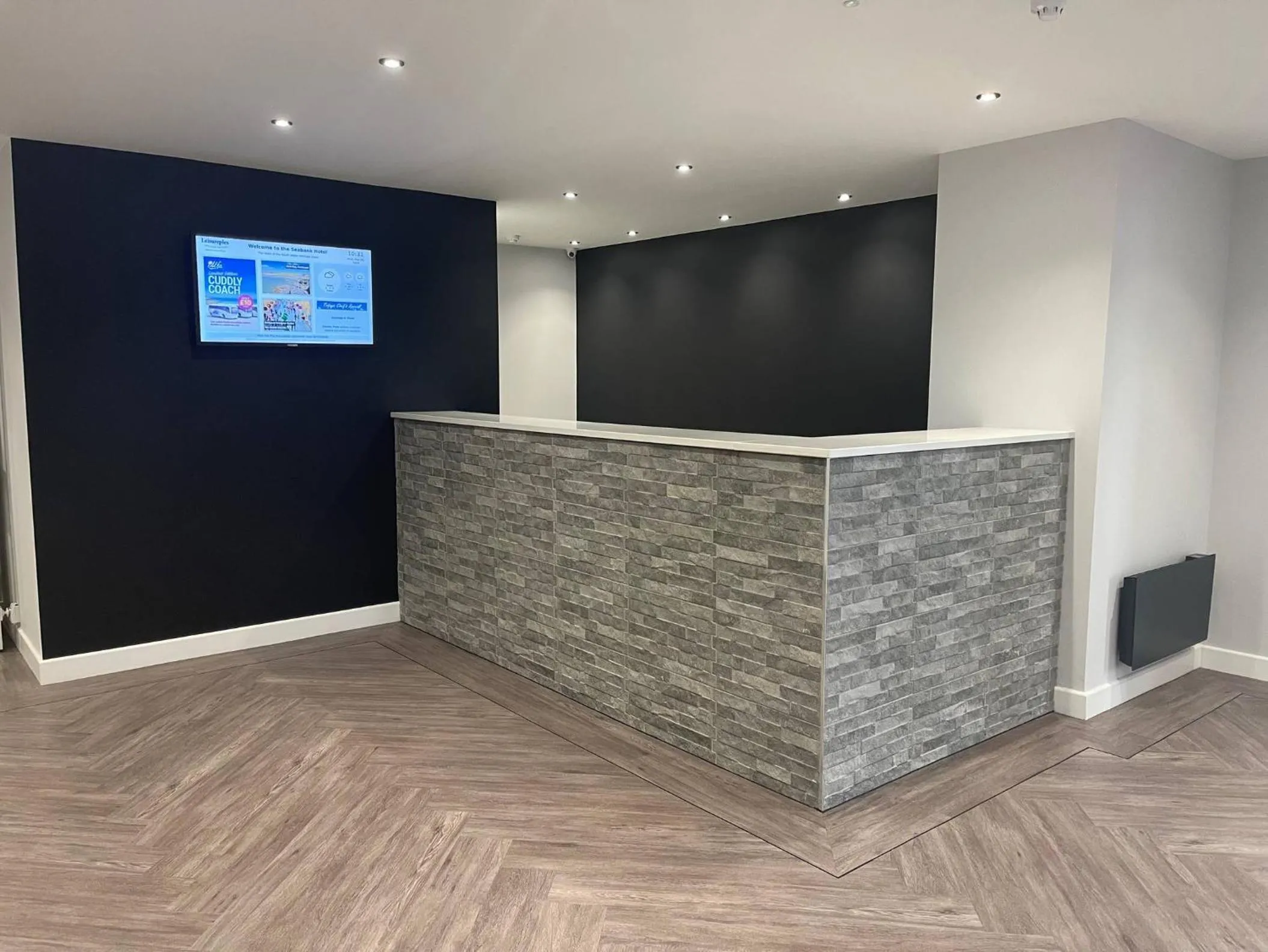 Text overlay in Seabank Hotel